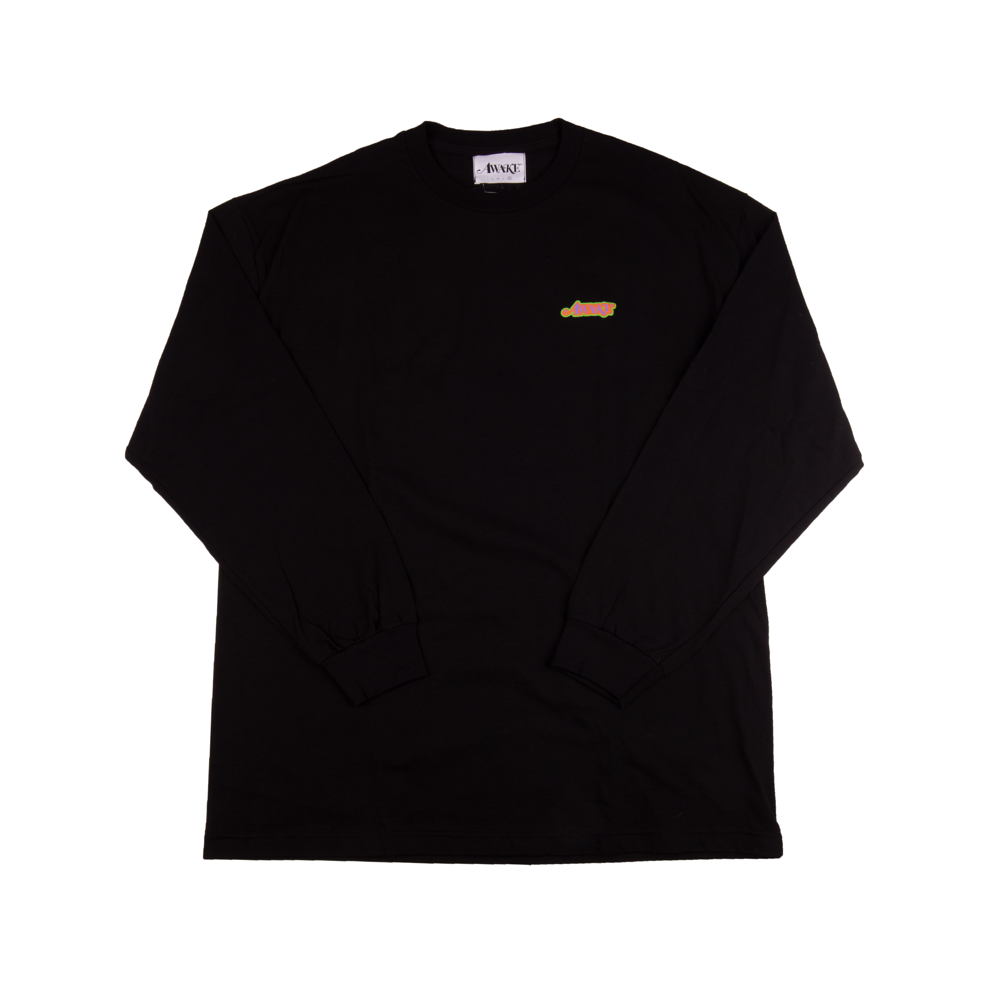 Awake Black Wave Logo L/S