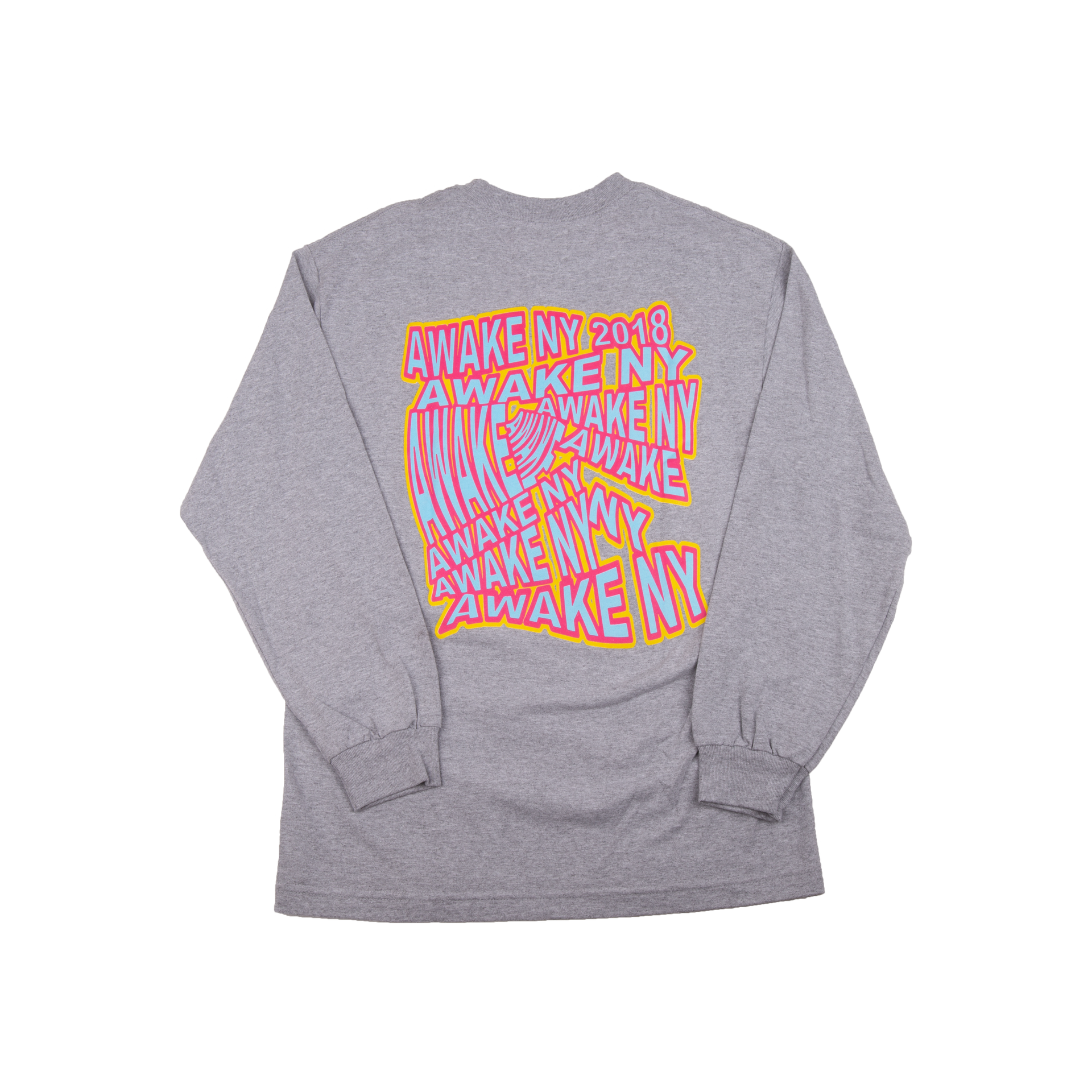 Awake Grey Wave Logo L/S