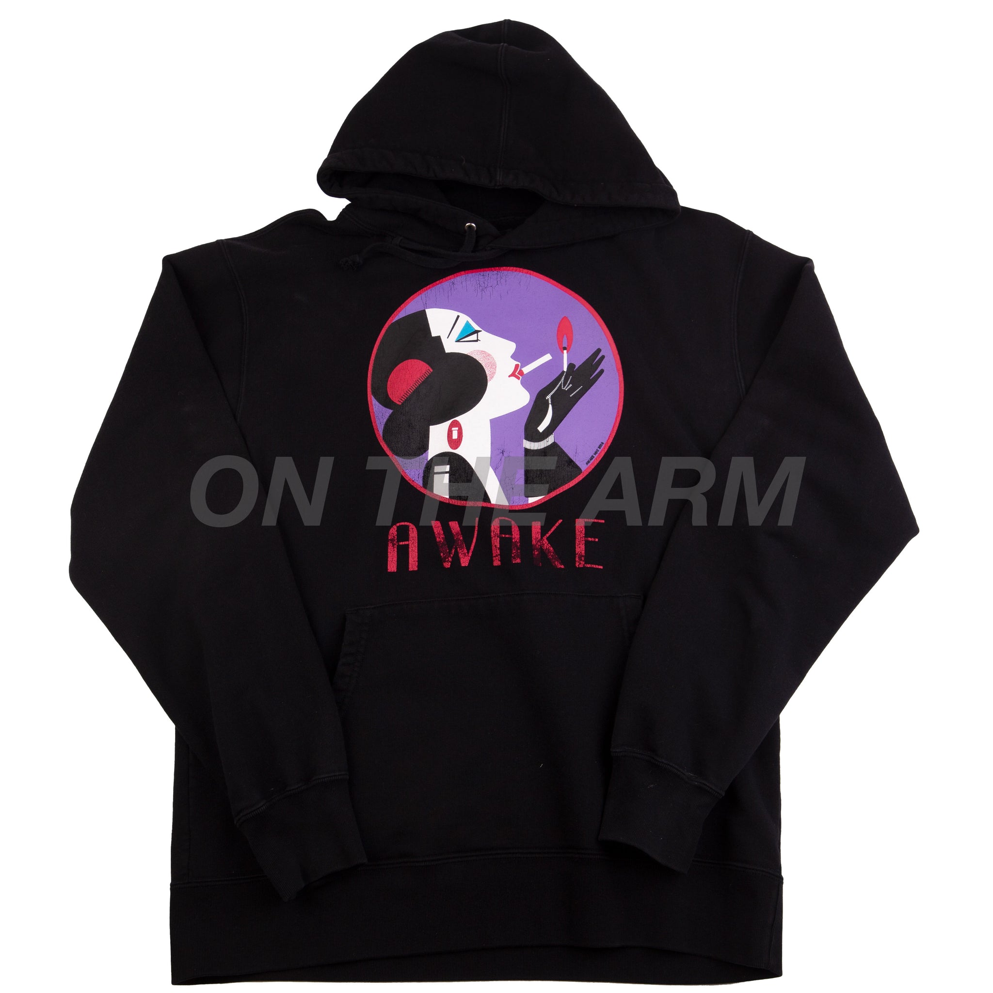AWAKE NY Black Graphic Hoodie PRE-OWNED