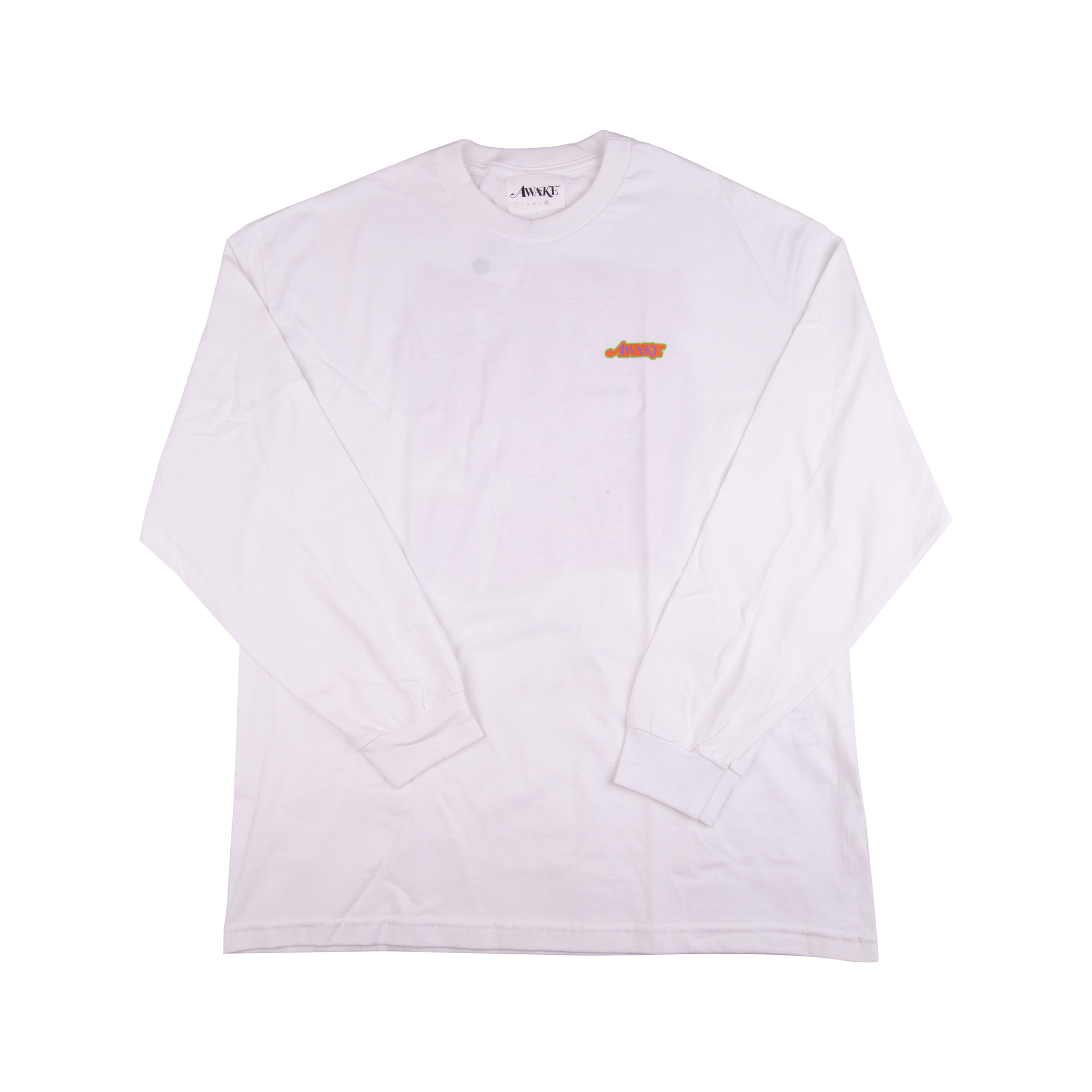 Awake White Wave Logo L/S