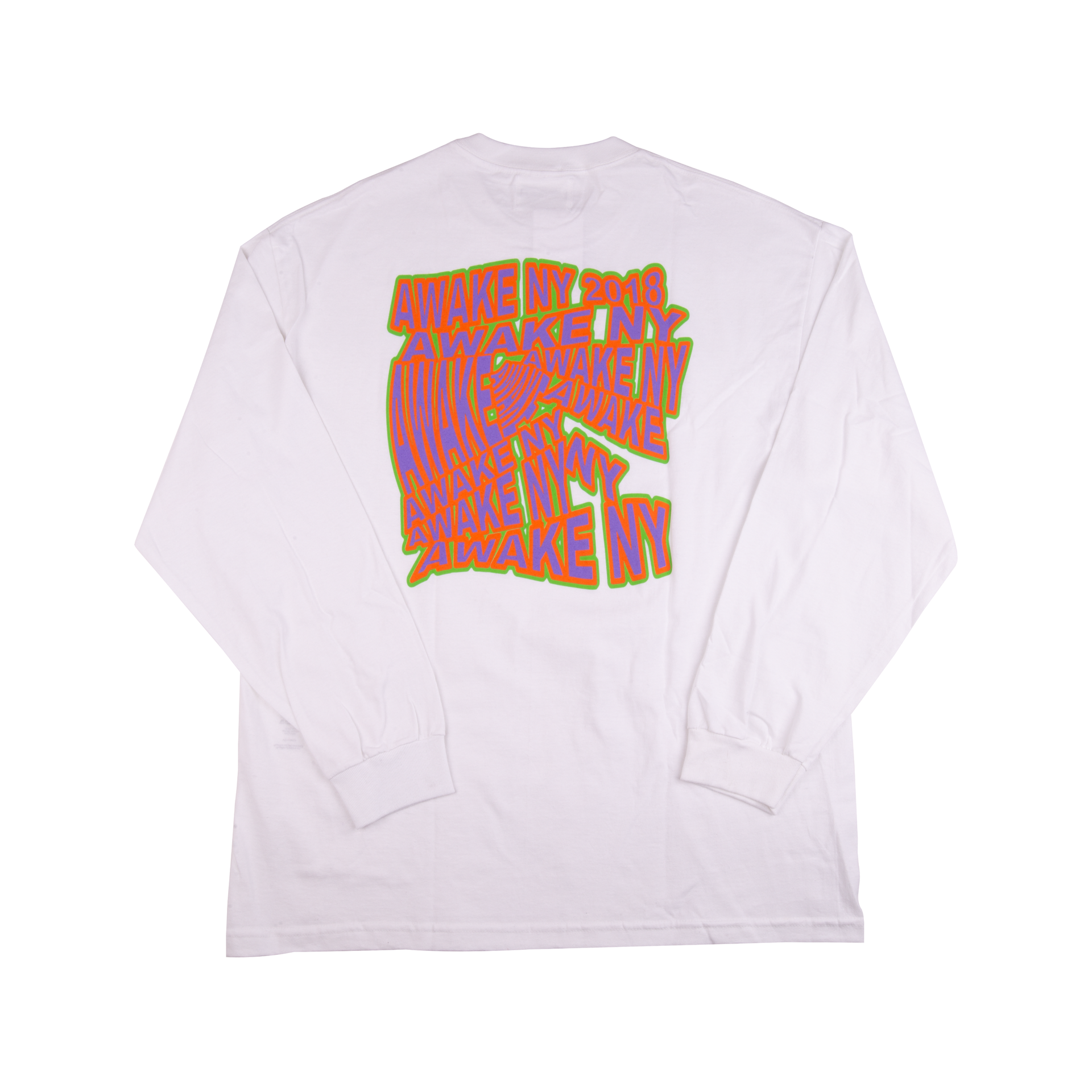 Awake White Wave Logo L/S