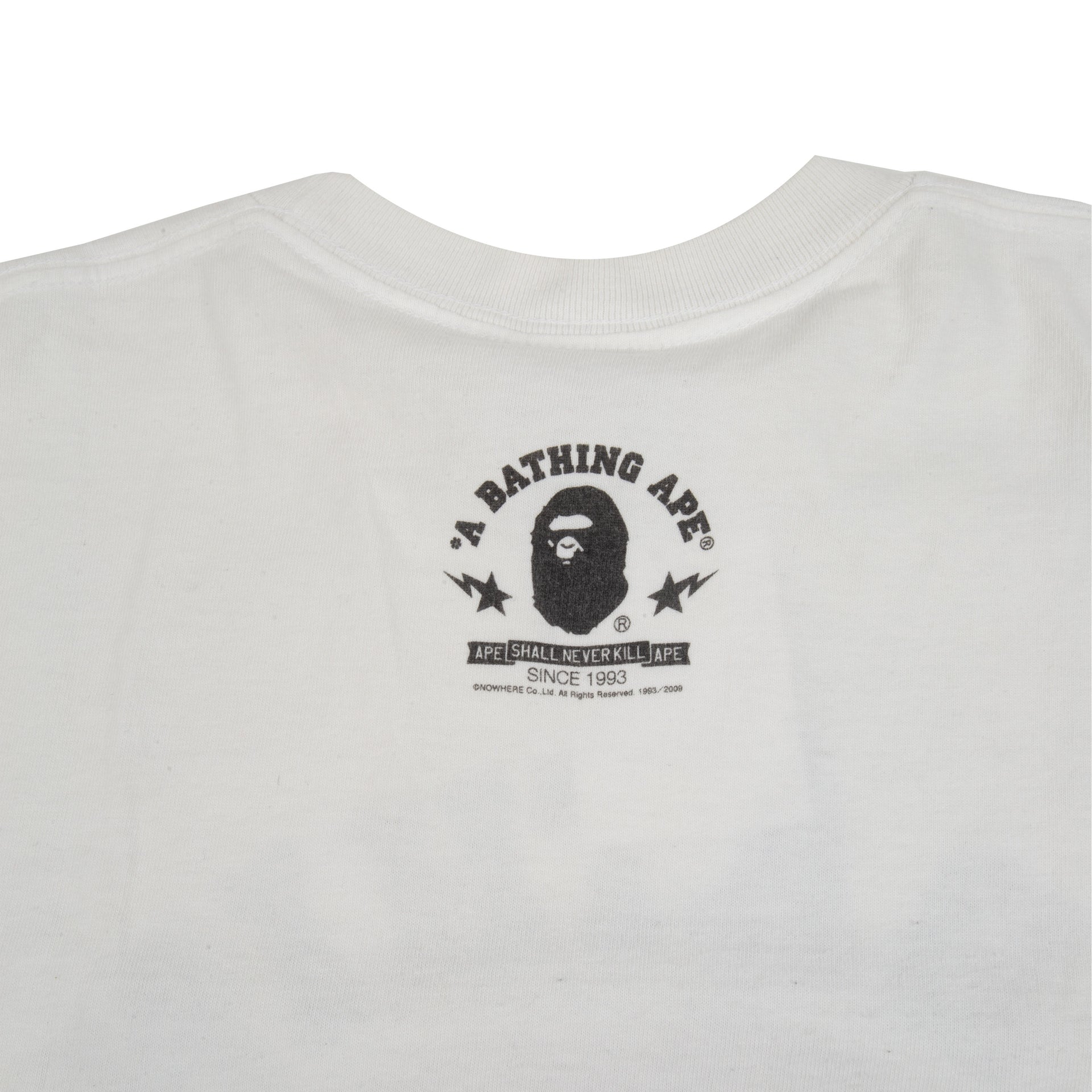 Bape White 3 Head Tee