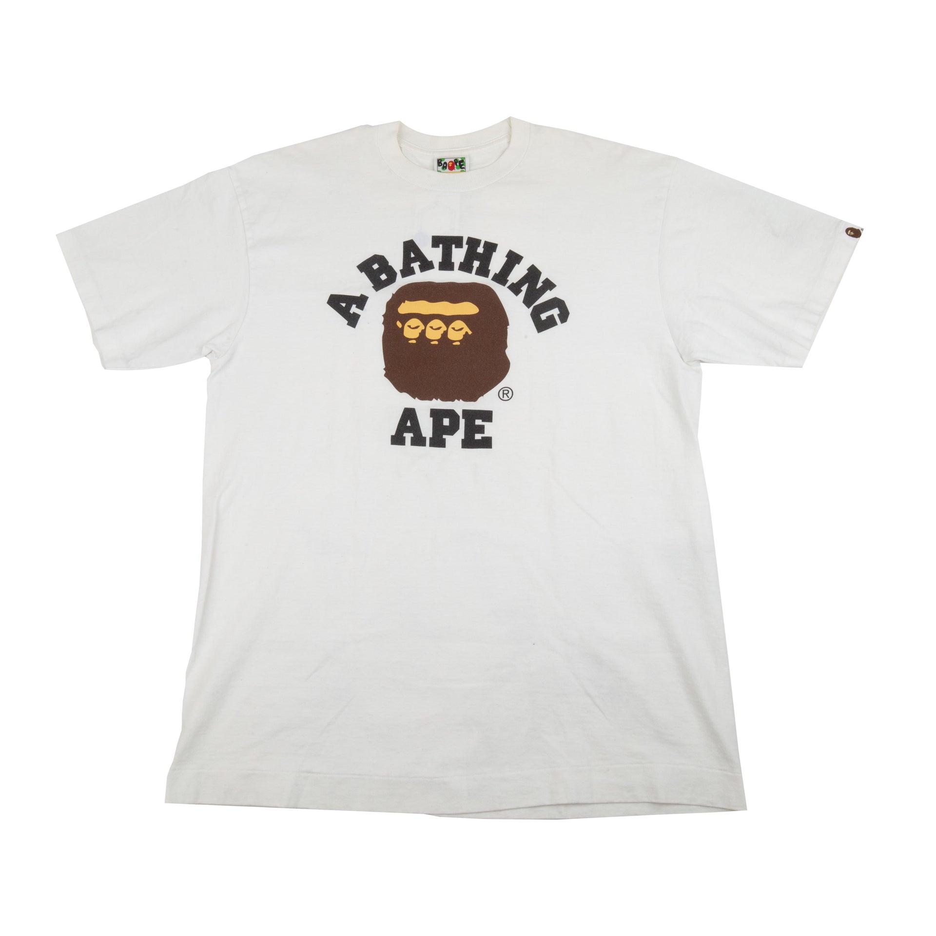 Bape White 3 Head Tee