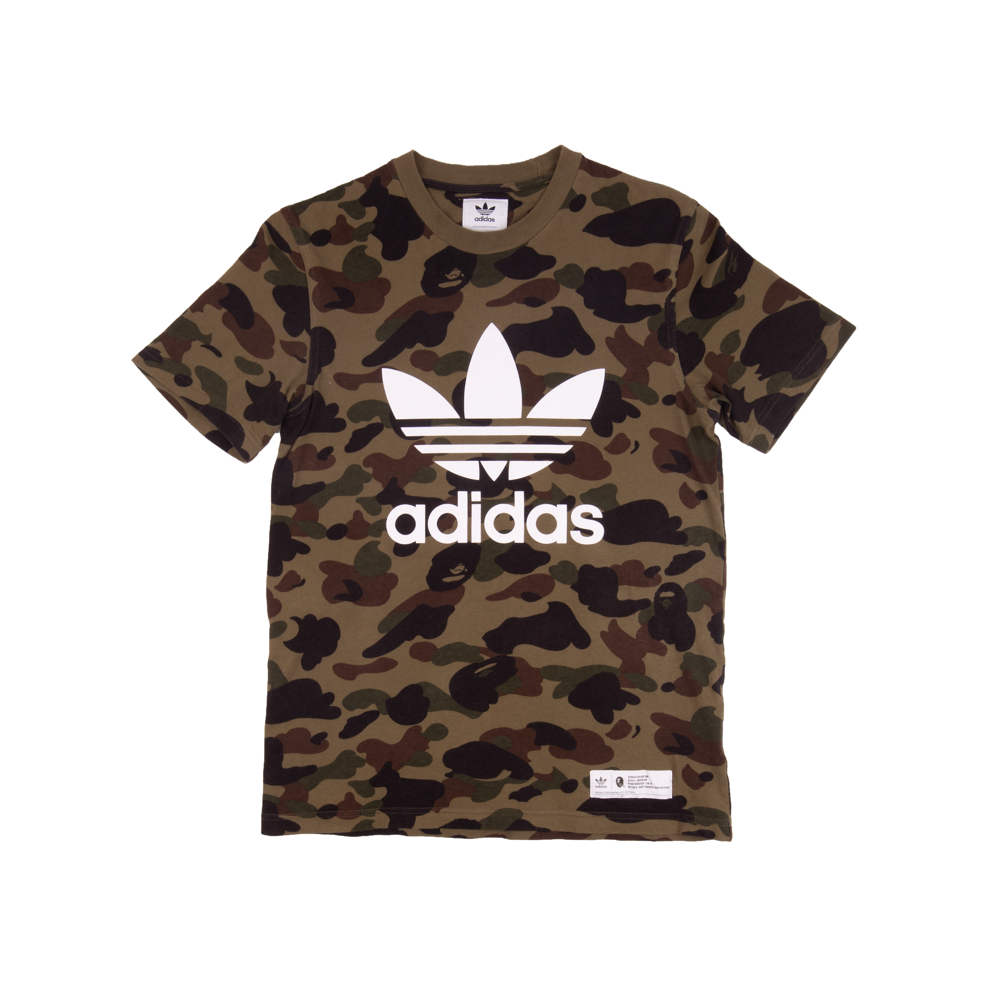 Bape Adidas Green Camo Tee
