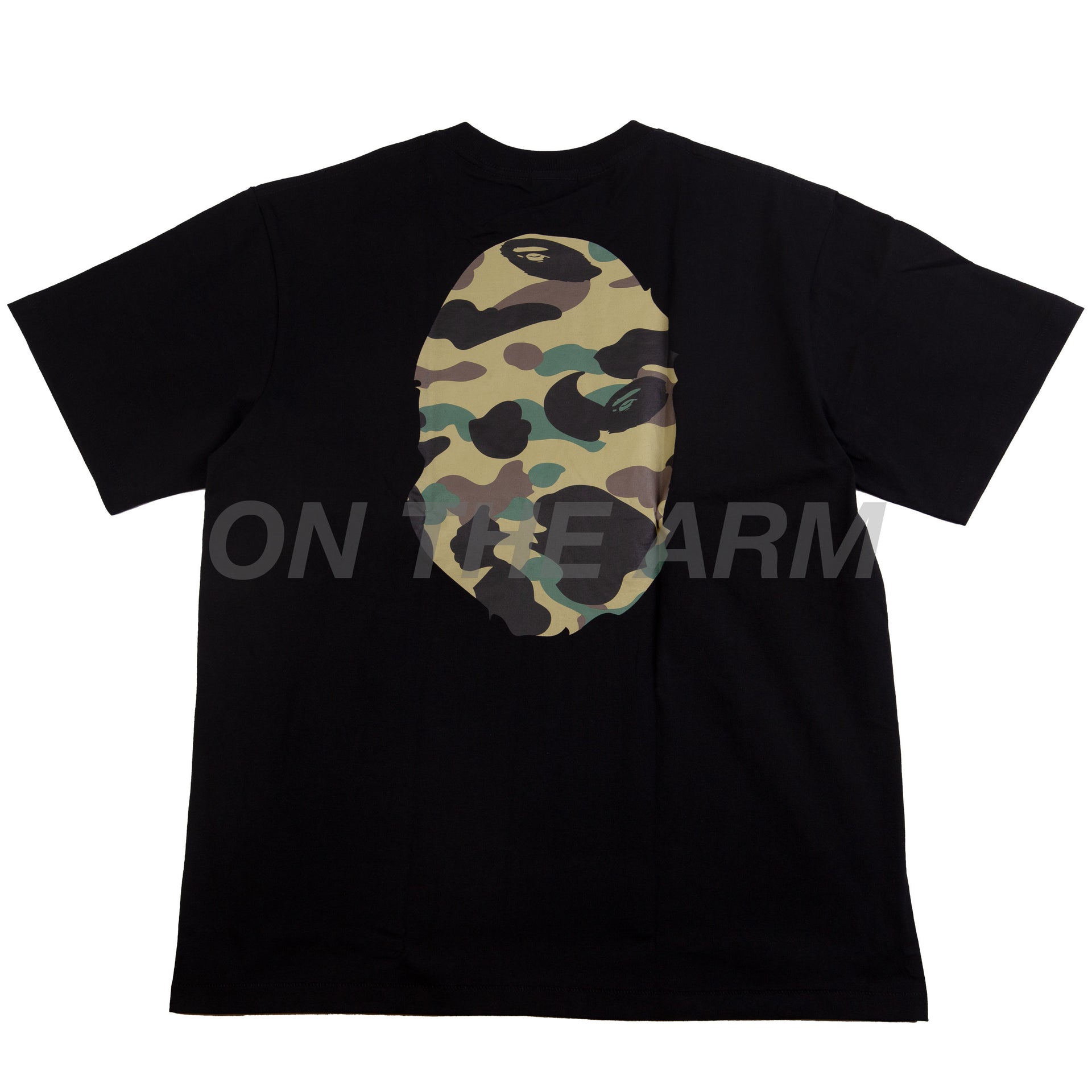 Bape Black/Green First Camo Big Ape Head Tee