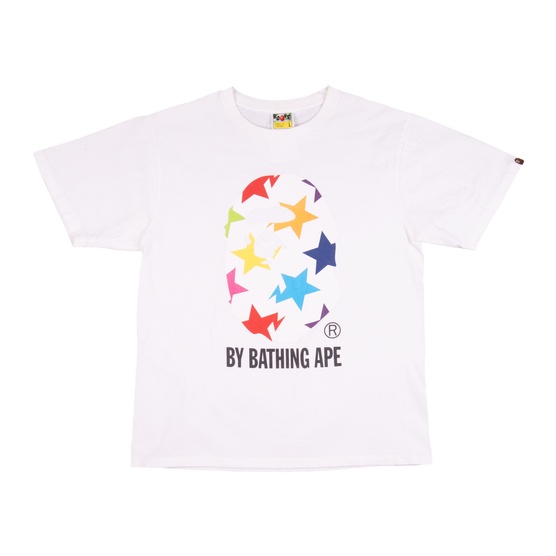 Bape White Bapesta Apehead Tee
