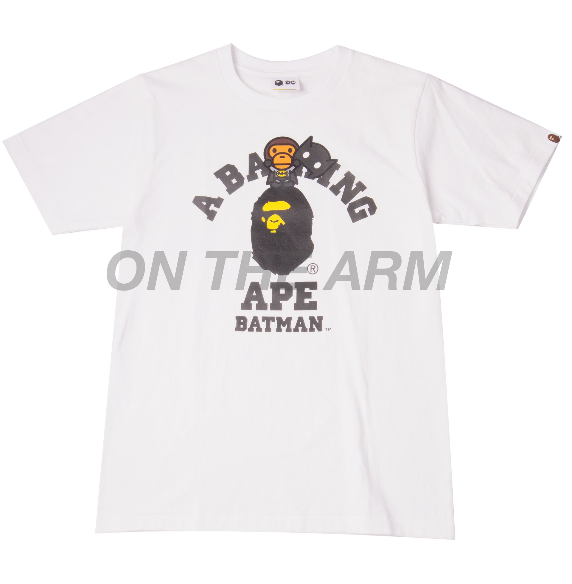 Bape White Batman Baby Milo College Tee
