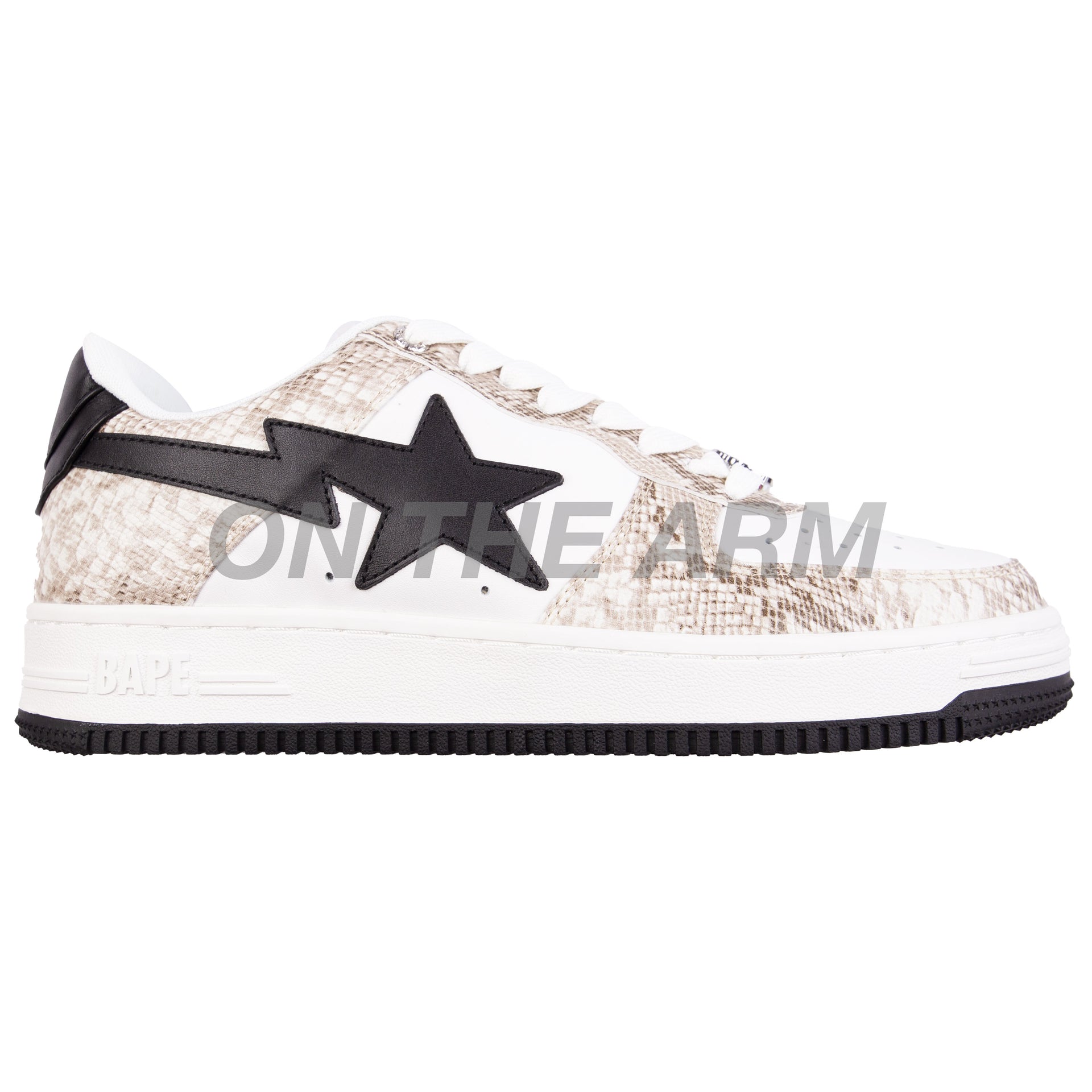 Bape Beige Snakeskin Bapesta