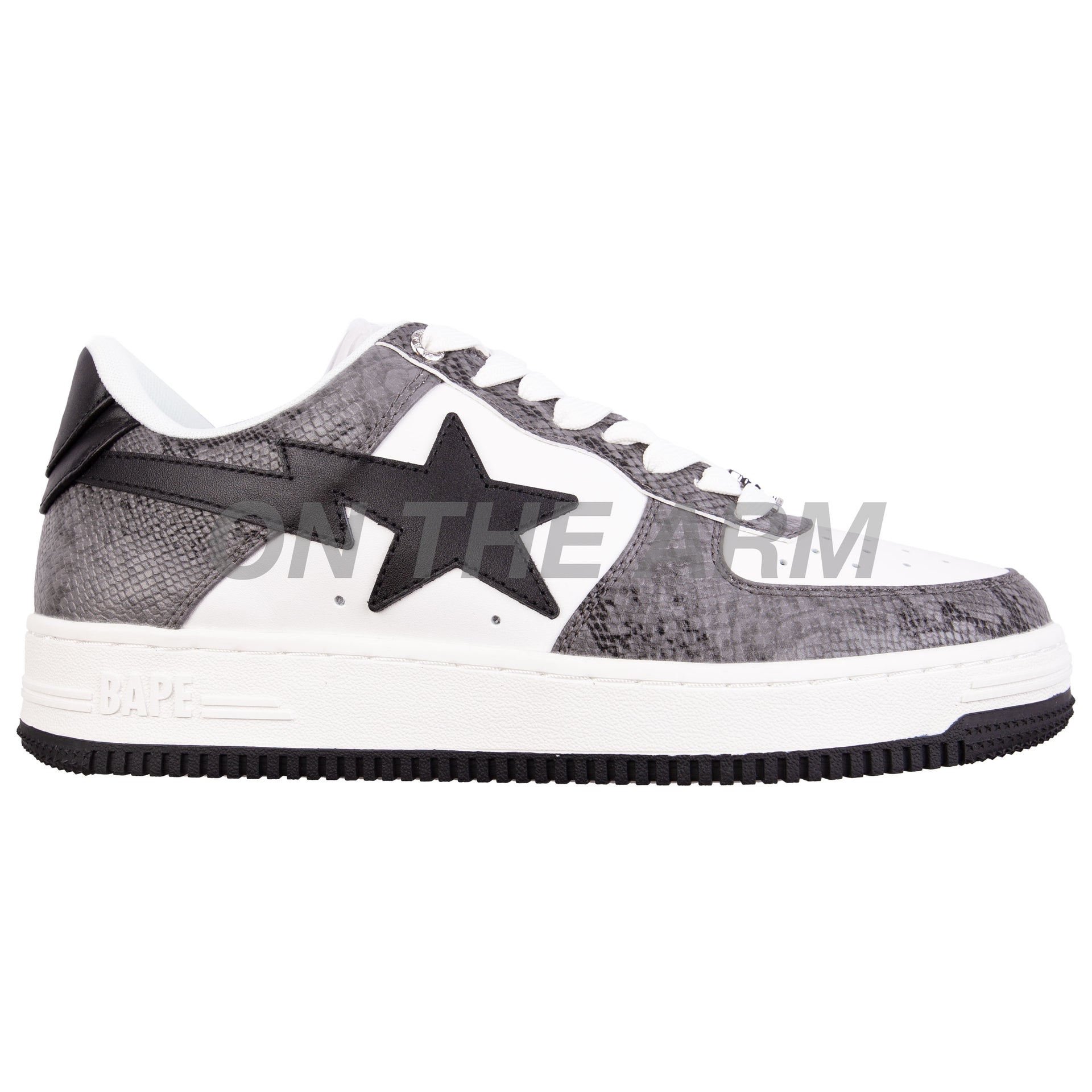 Bape Black Snakeskin Bapesta