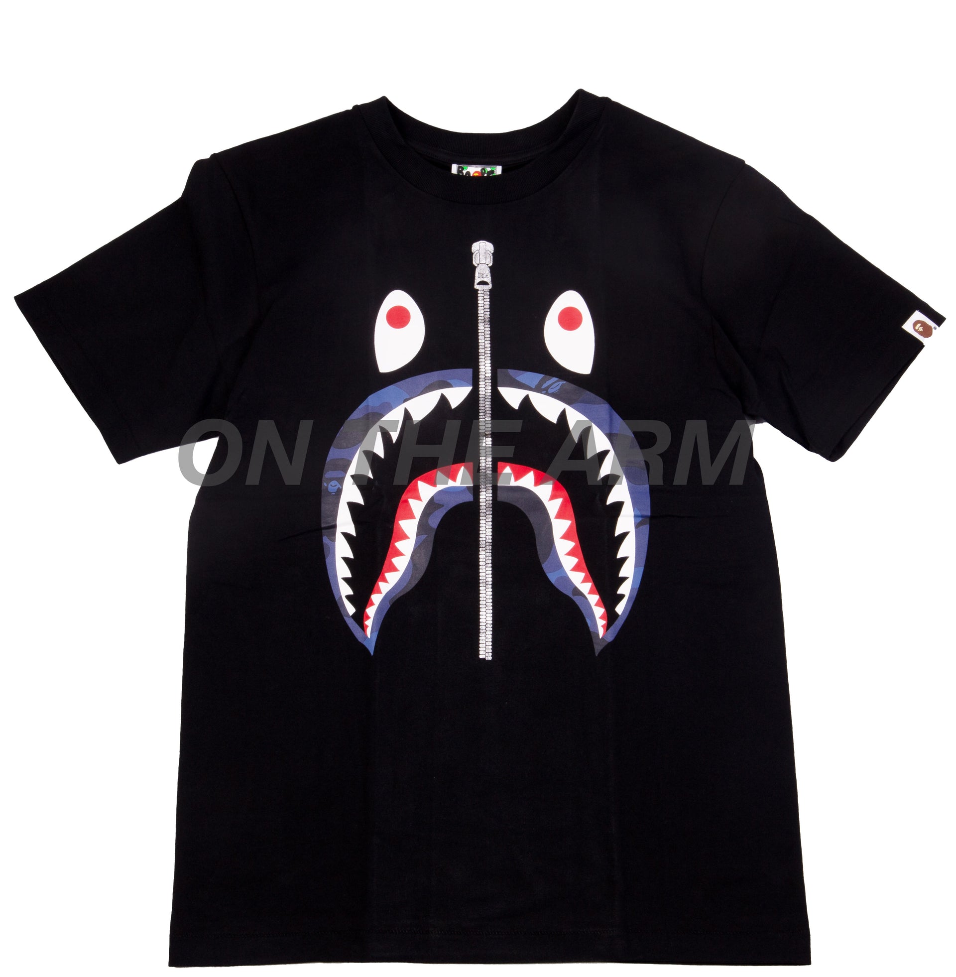 Bape Black/Navy Camo Shark Tee