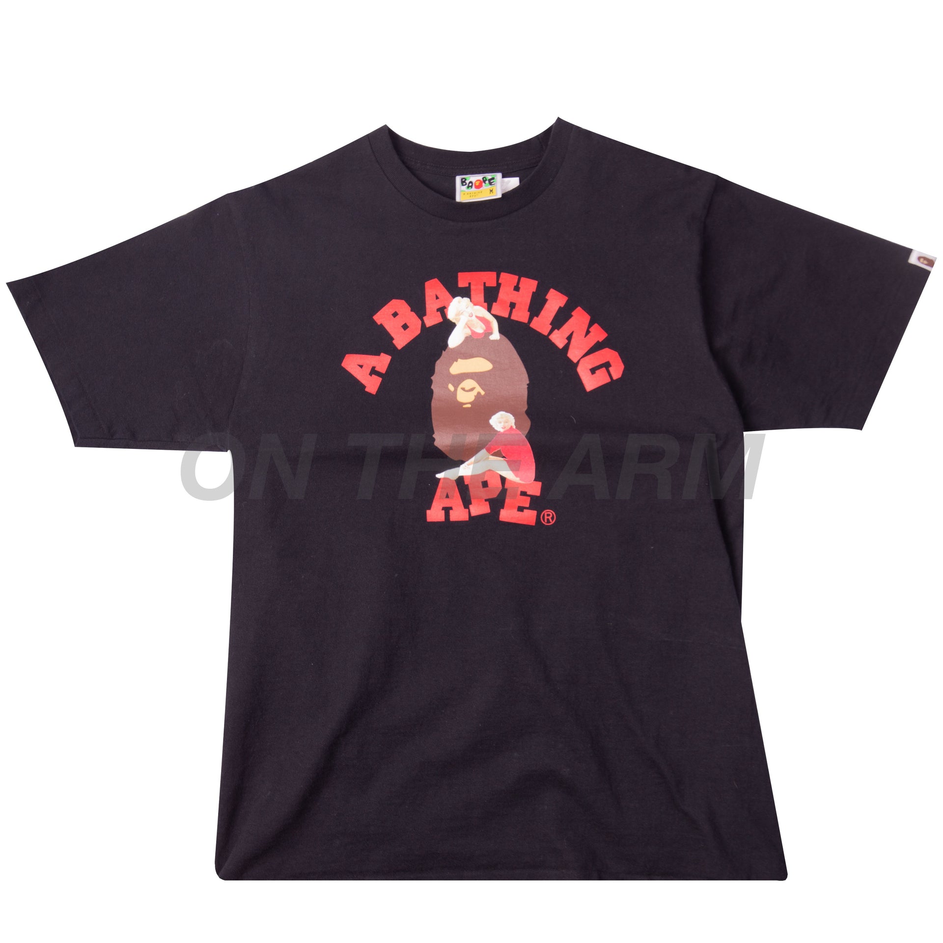 Bape Black Marilyn Monroe College Tee USED