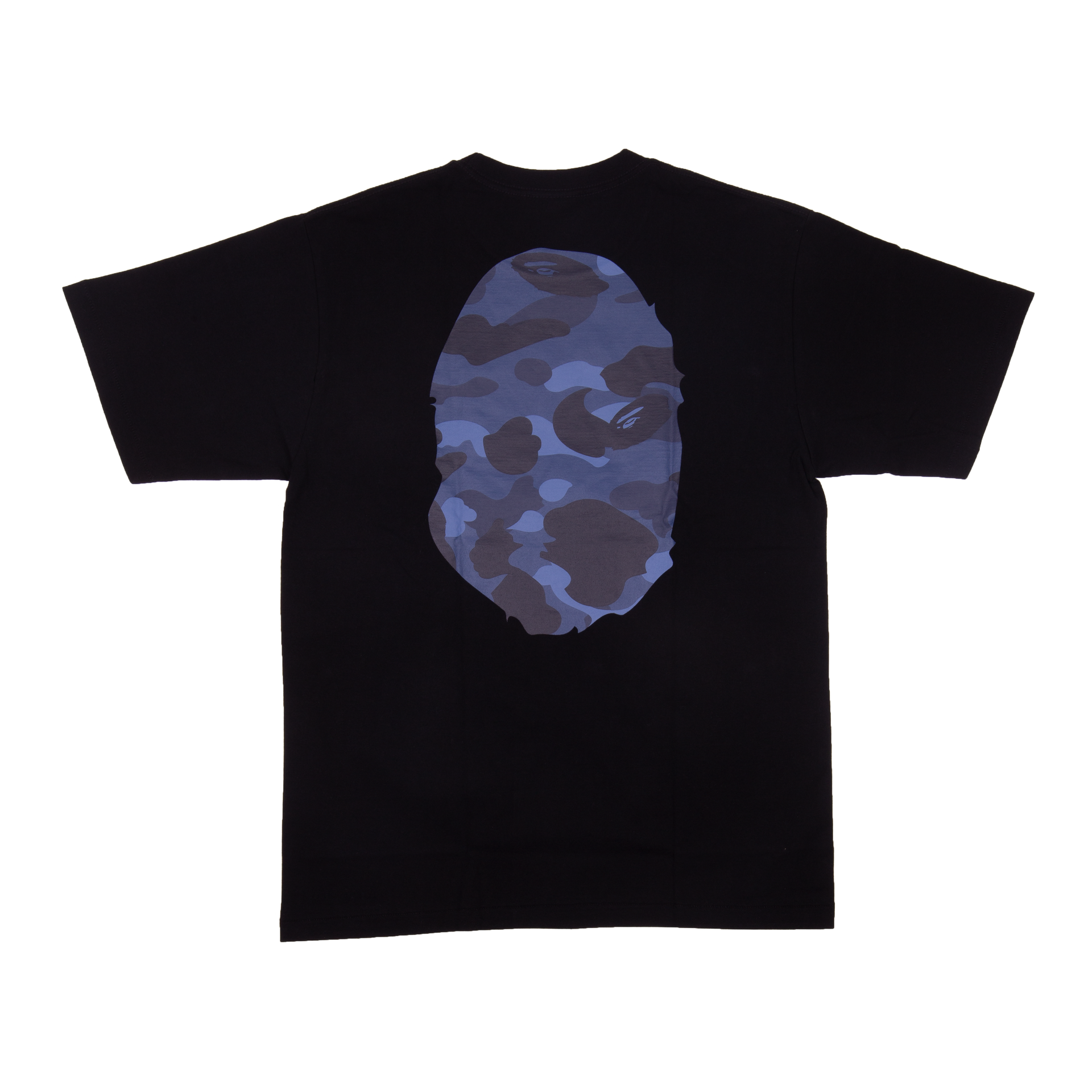 BAPE Black x Navy Color Camo Big Ape Head Tee