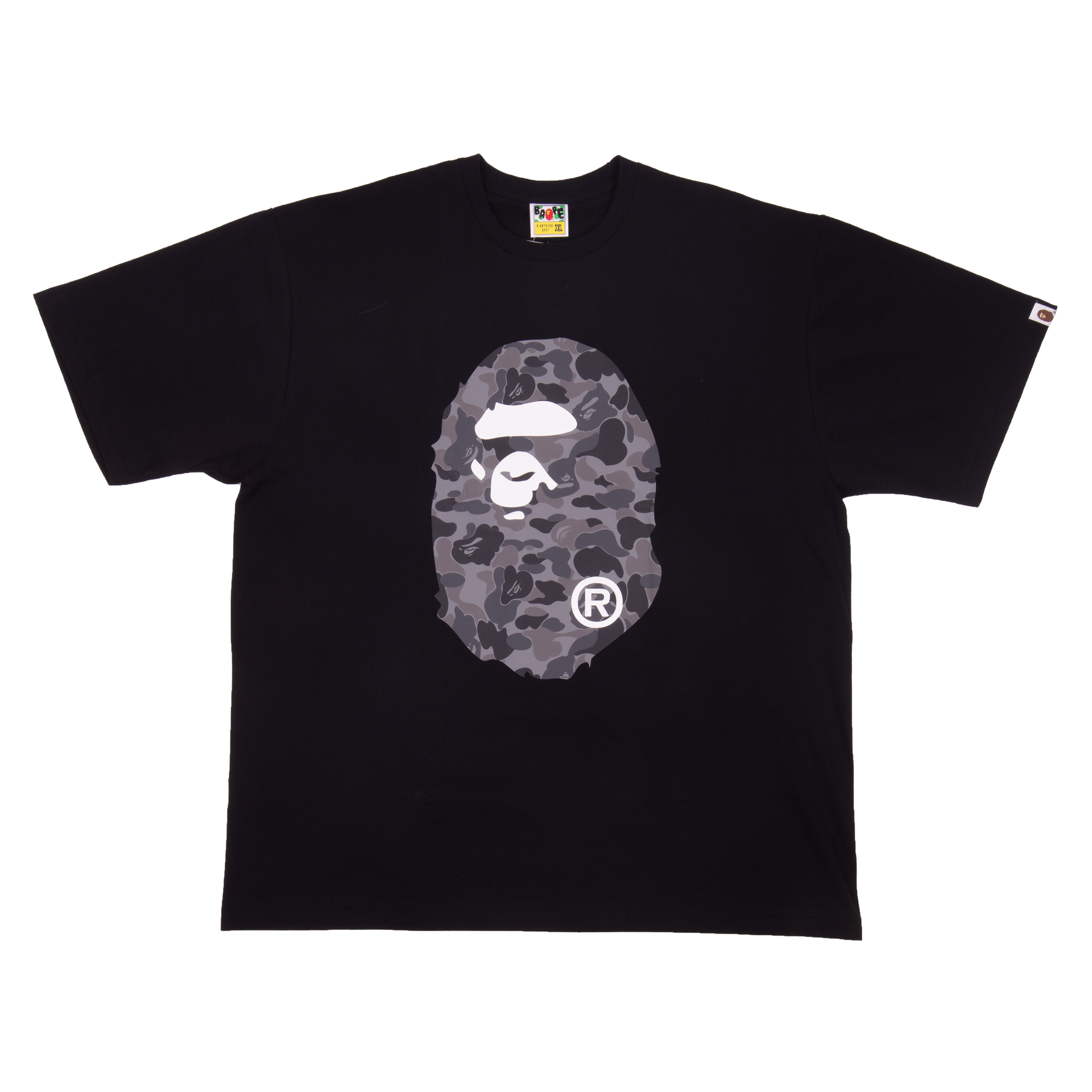 BAPE Black Reflector ABC Big Ape Head Tee