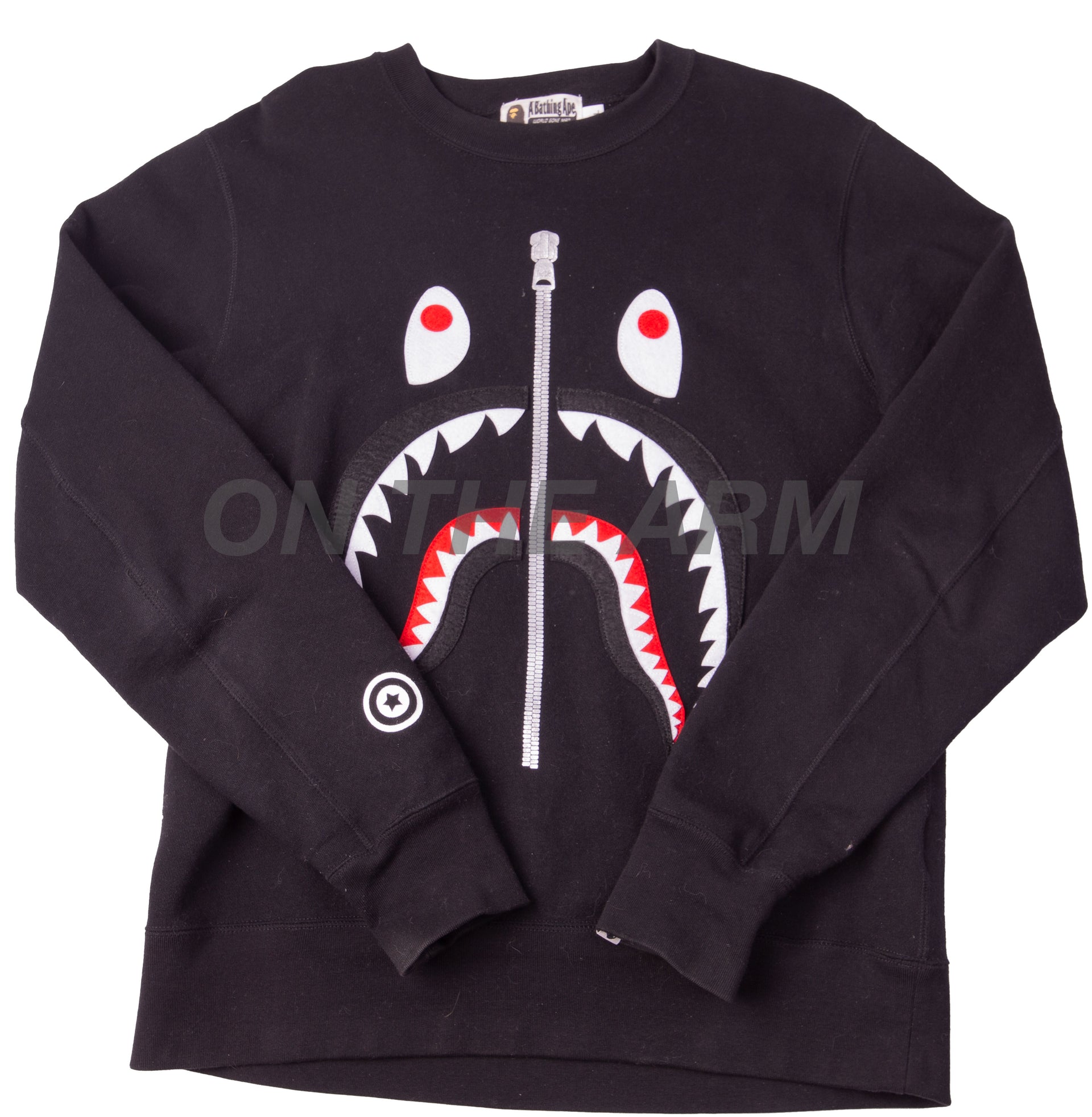 Bape Black Shark Crew USED