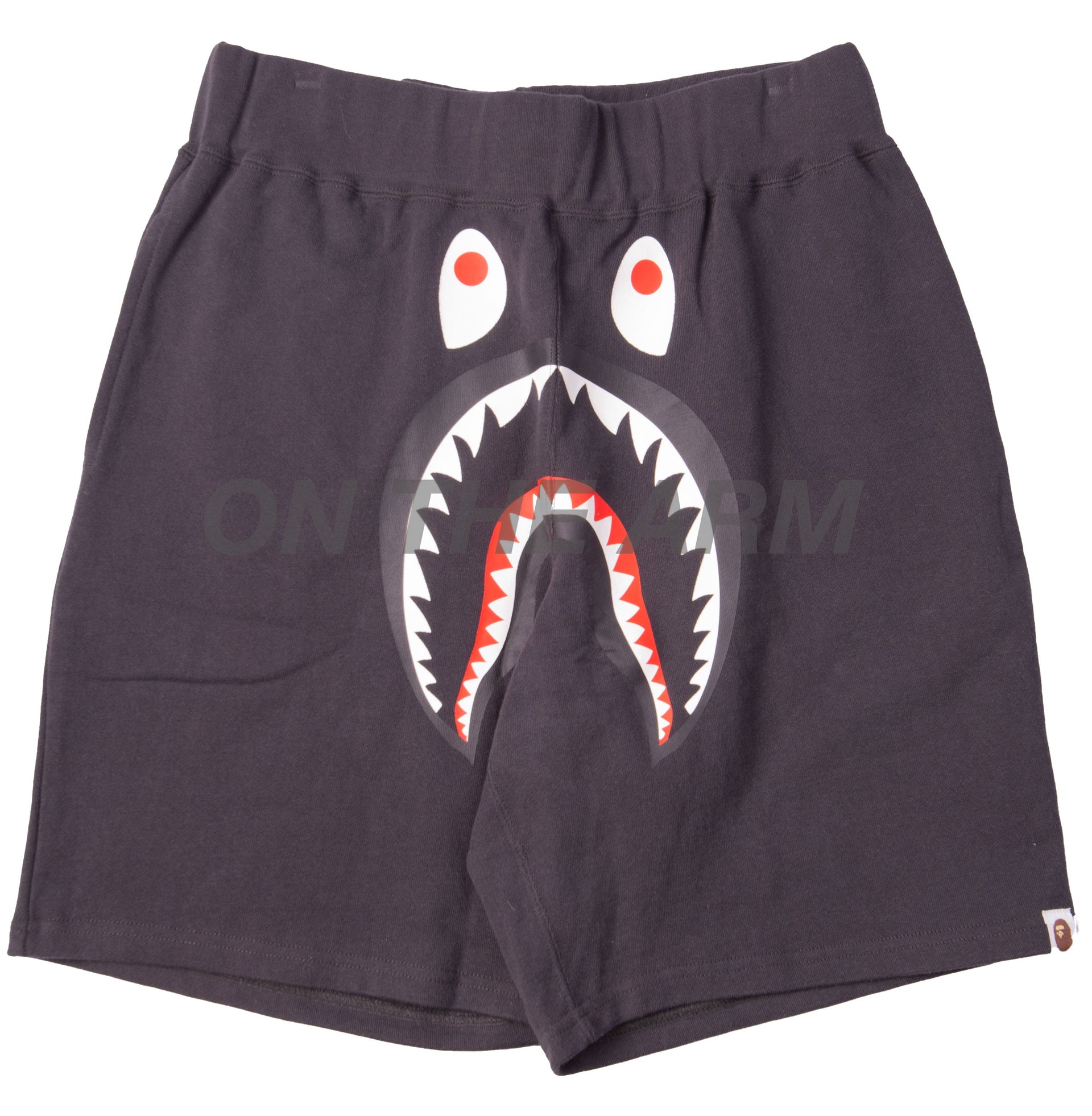 Bape Black Wide Fit Shark Shorts