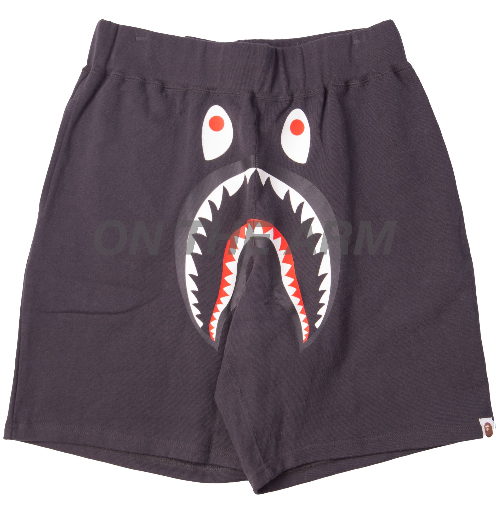 Bape Black Wide Fit Shark Shorts