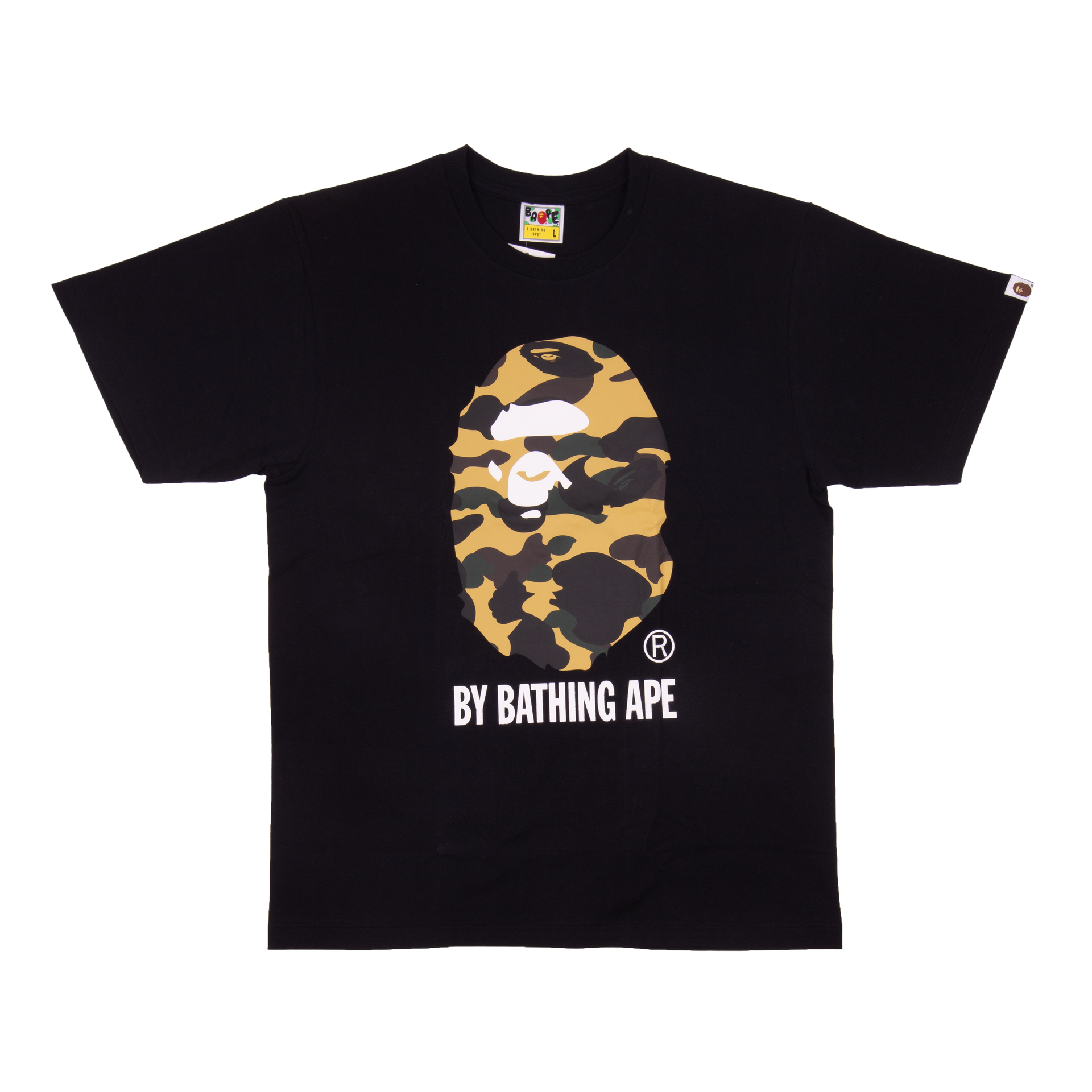 BAPE Black x Yellow 1st Camo By Bathing Tee