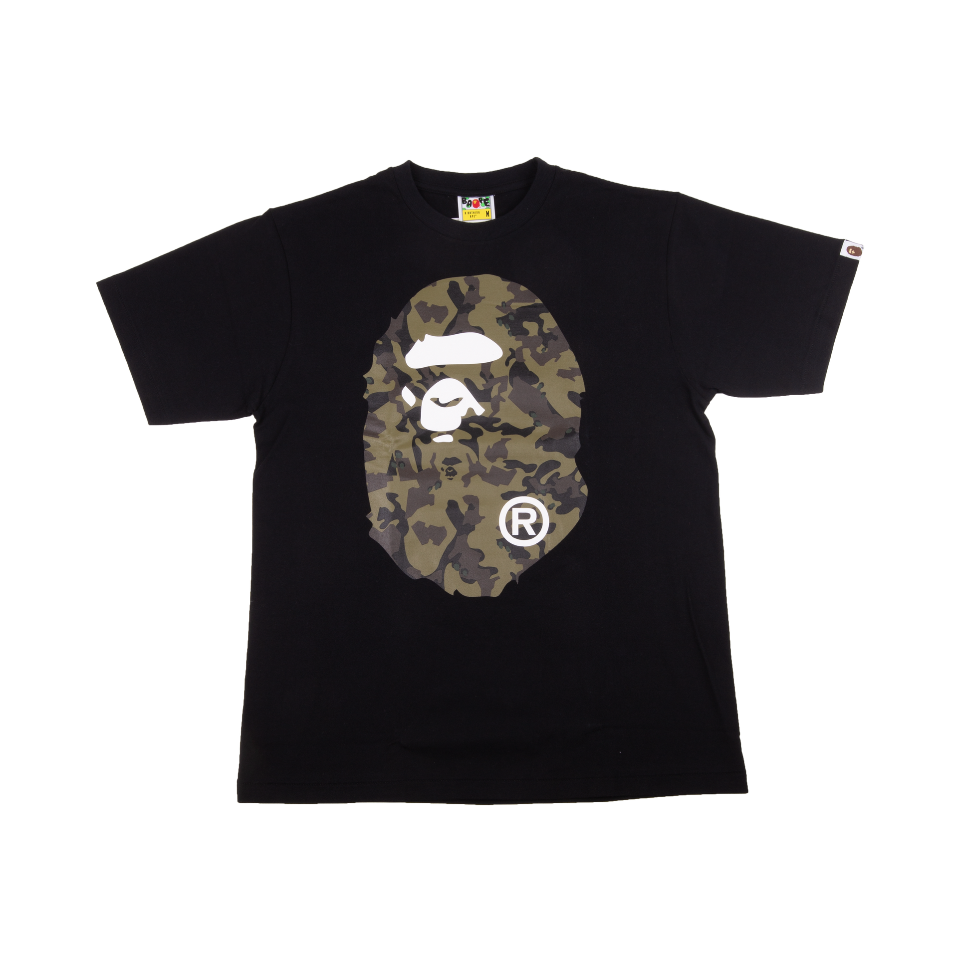Bape Black Camo Big Ape Head Tee