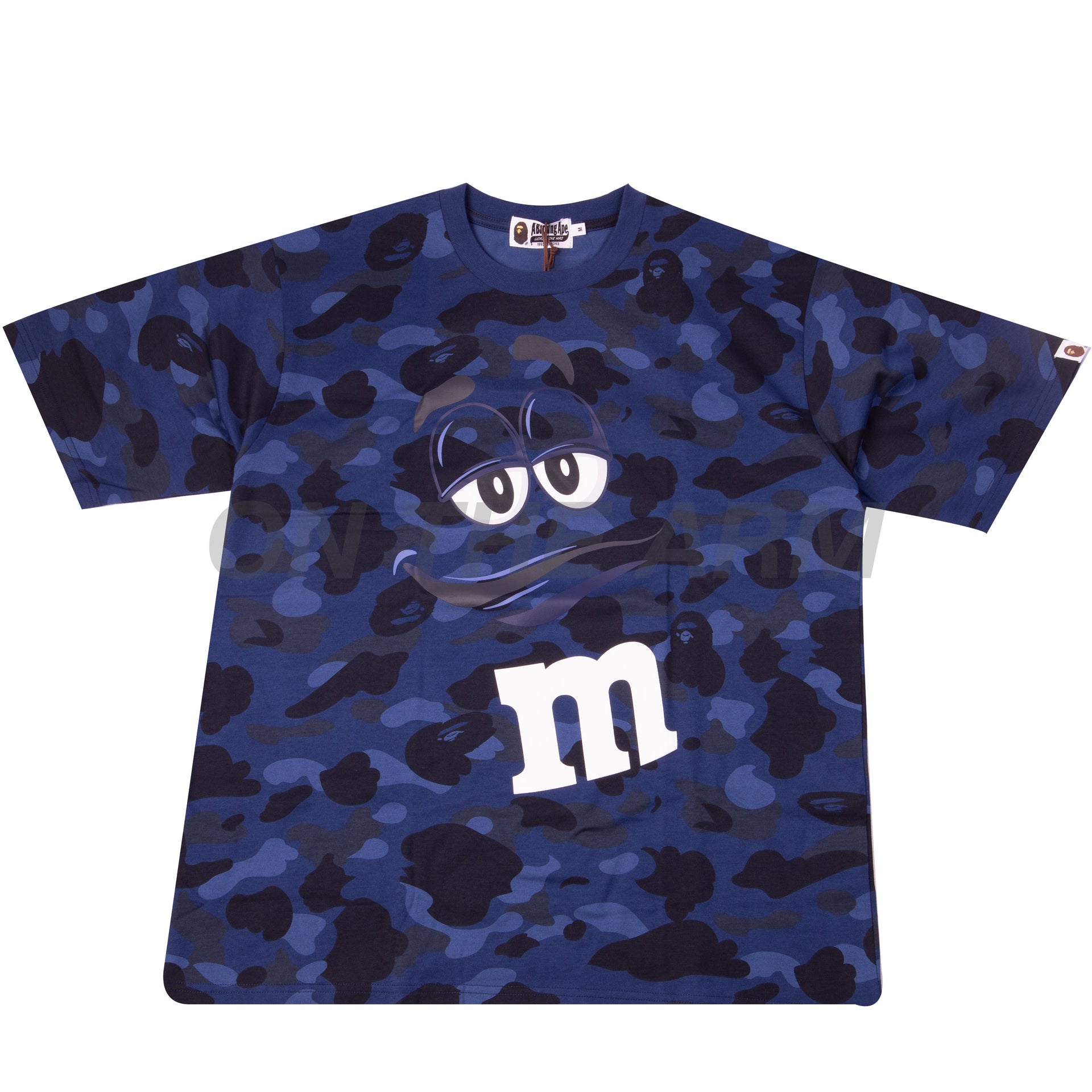 Bape Navy M&M Color Camo Tee