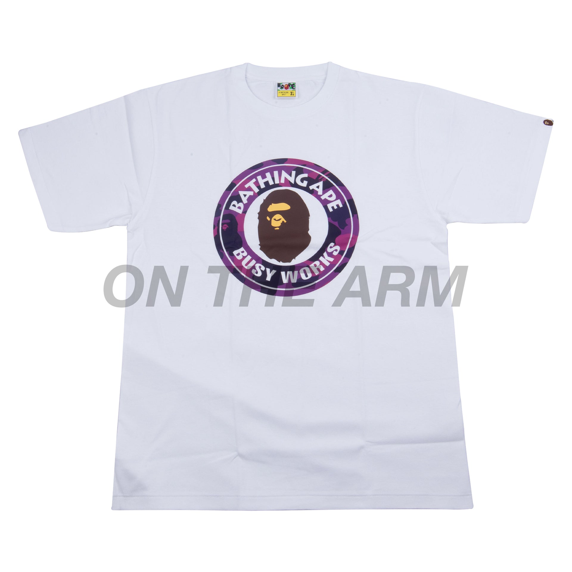 Bape White/Purple Camo Busy Works Tee