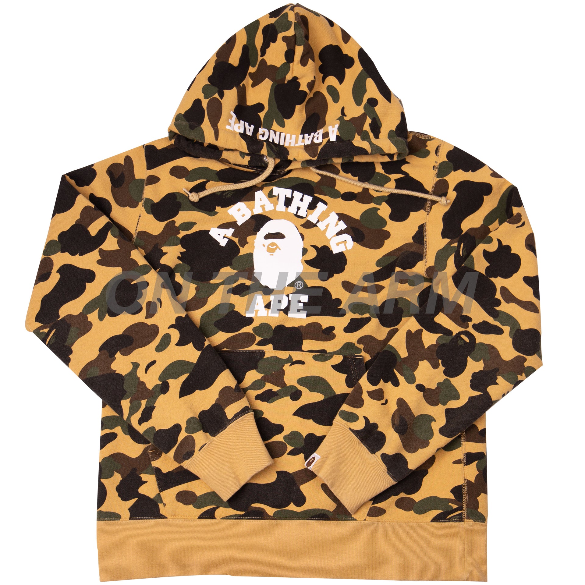 Bape Yellow First Camo College Hoodie USED