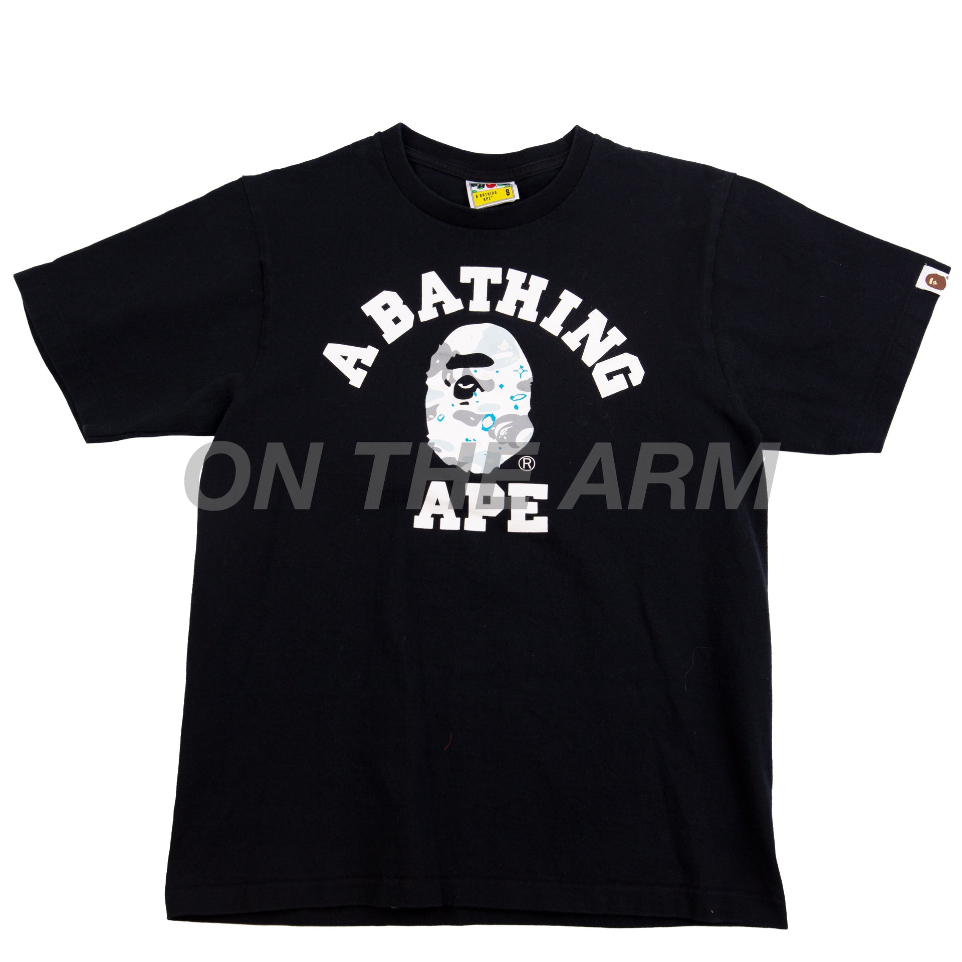Bape Black Space Camo College Tee PRE-OWNED