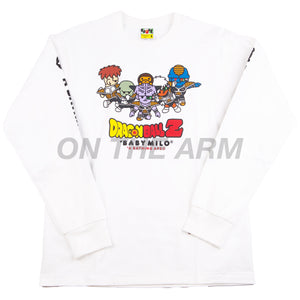Bape White Dragon Ball Z Ginyu Force Baby Milo L/S