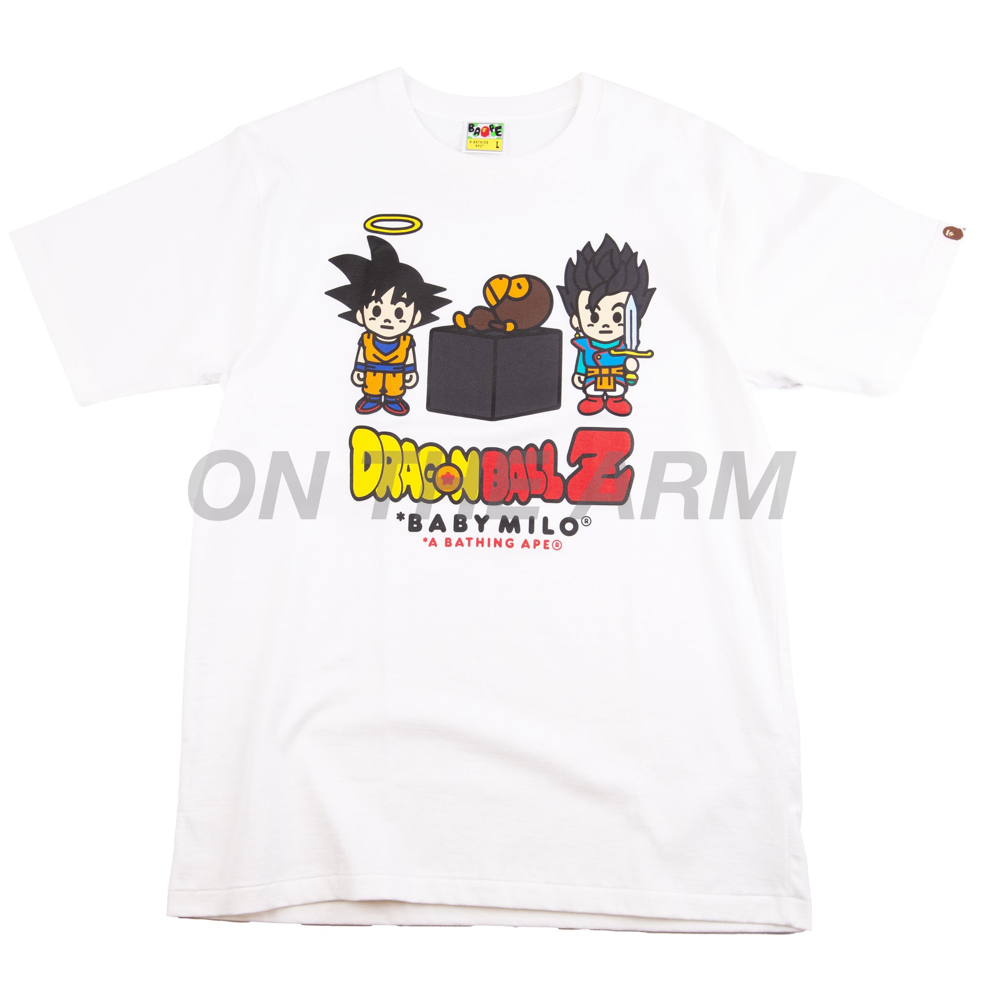 Bape White Dragon Ball Z Mystic Gohan & Goku Baby Milo Tee