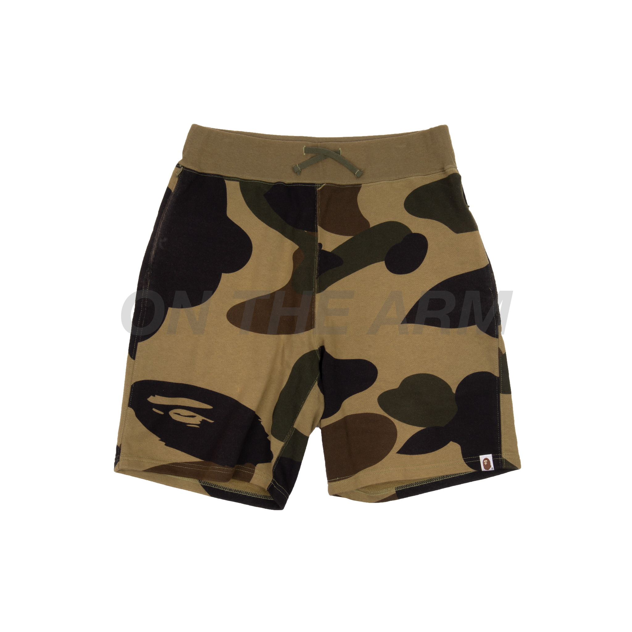 Bape Green Camo Sweat Shorts