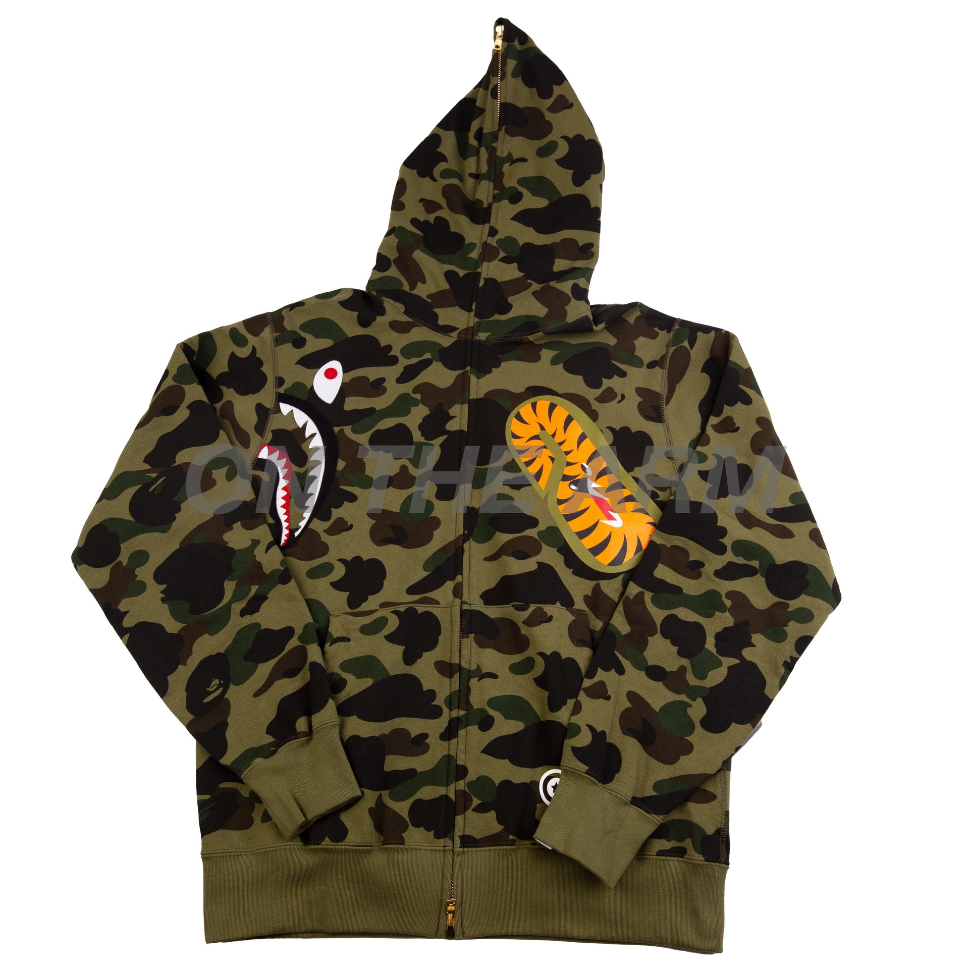 Bape Green First Camo Multi Shark Full Zip