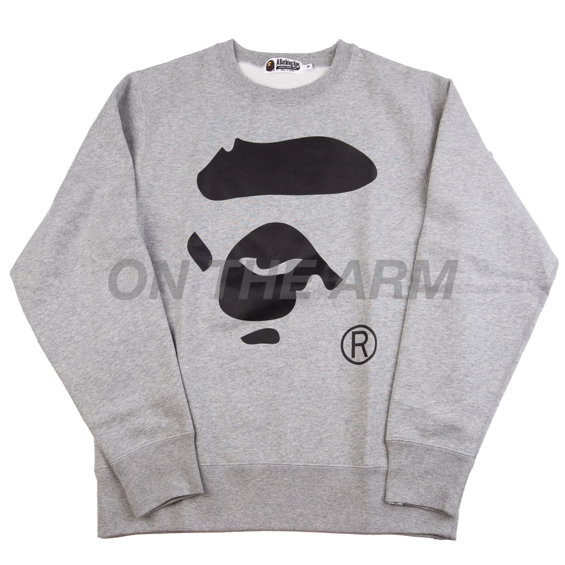 Bape Grey Ape Head Crew