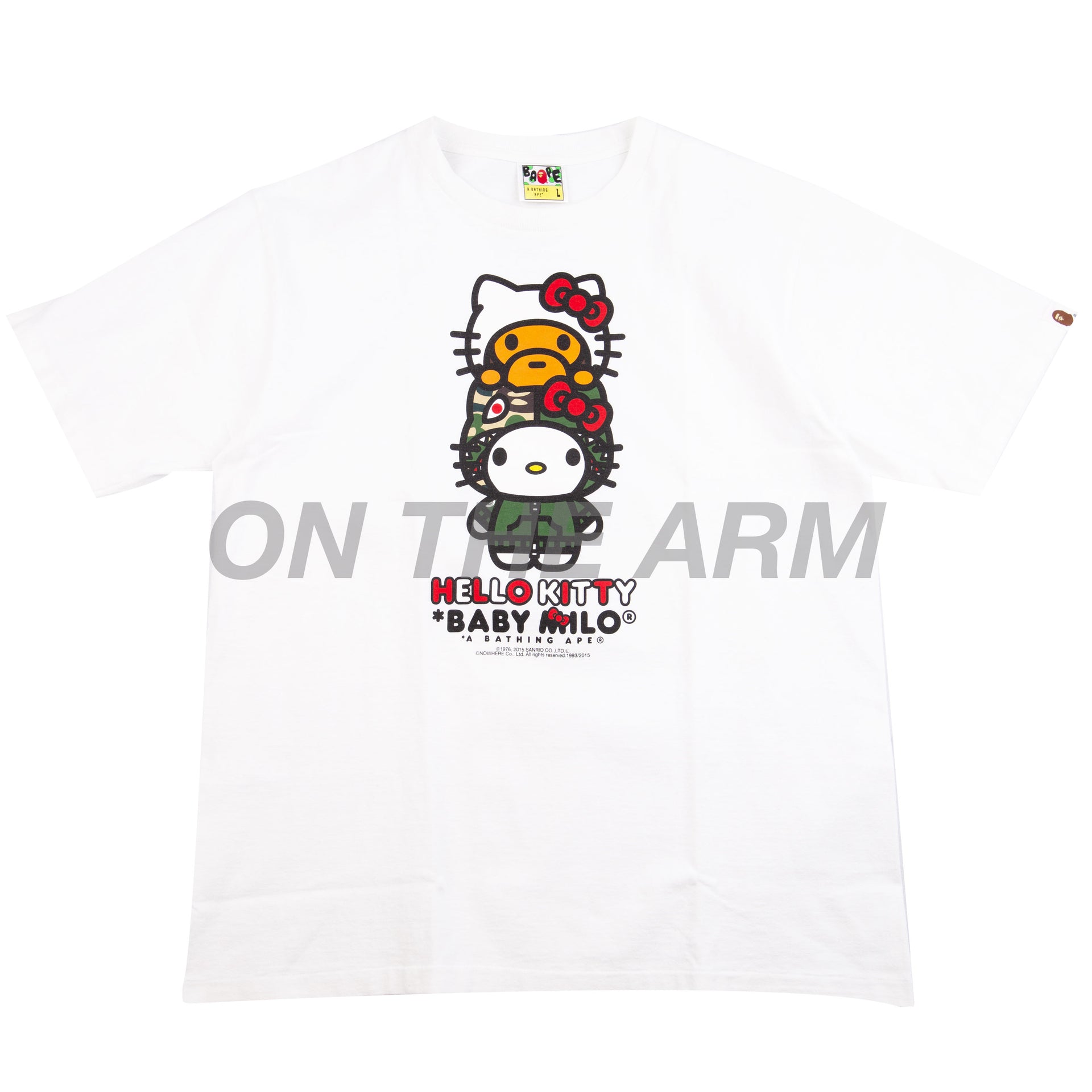 Bape White Hello Kitty Baby Milo Tee (2015) USED