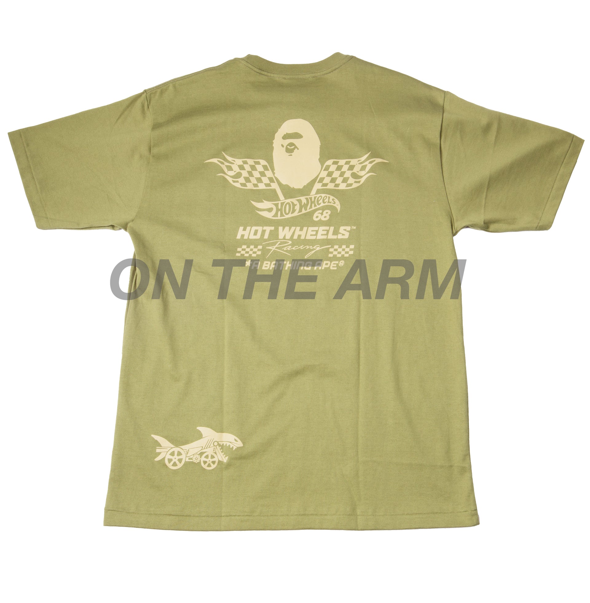 Bape Olive Hot Wheels Camo Logo Tee