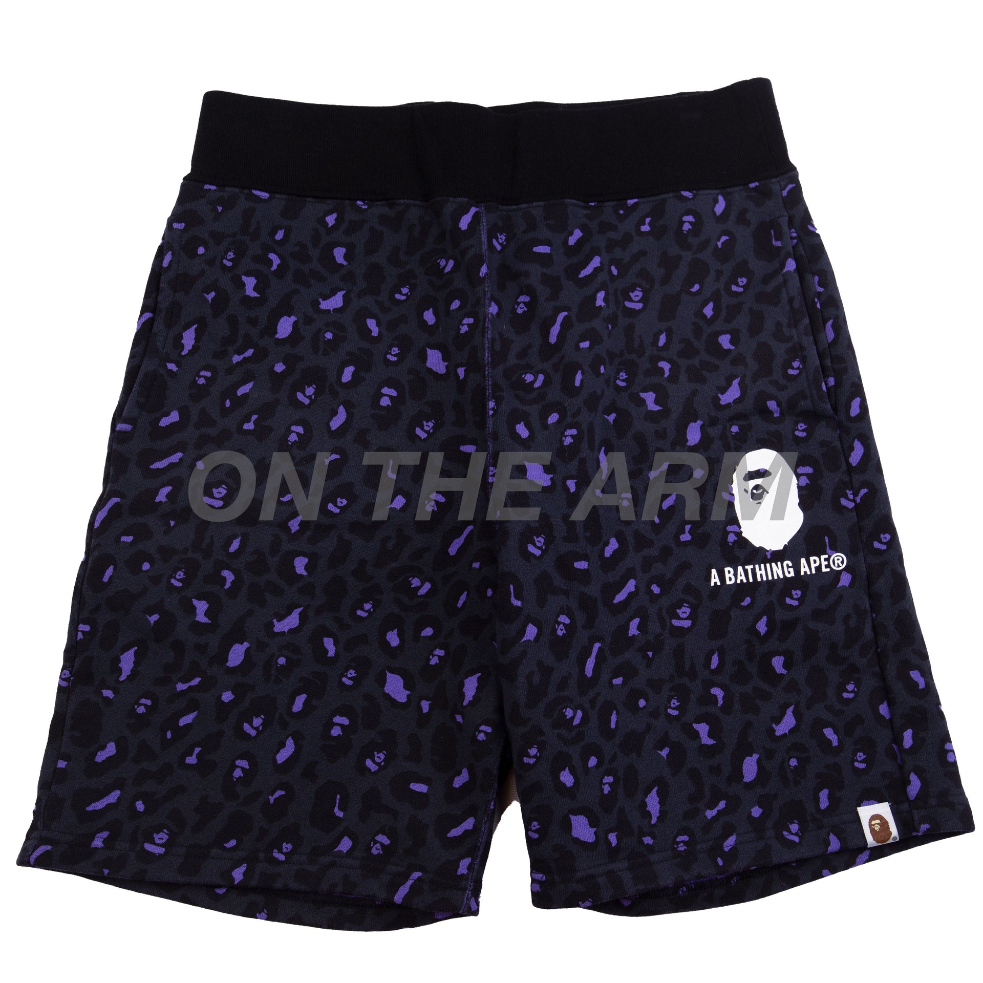 Bape Black Leopard Camo Shorts PRE-OWNED