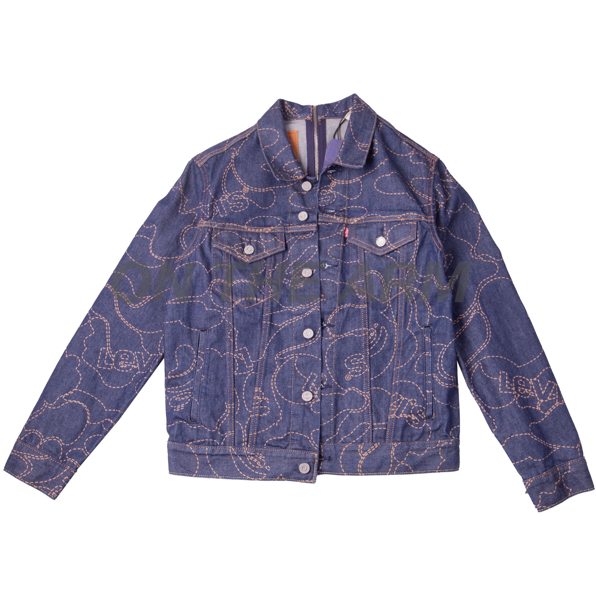 Bape Indigo Levi's Camo Trucker Jacket