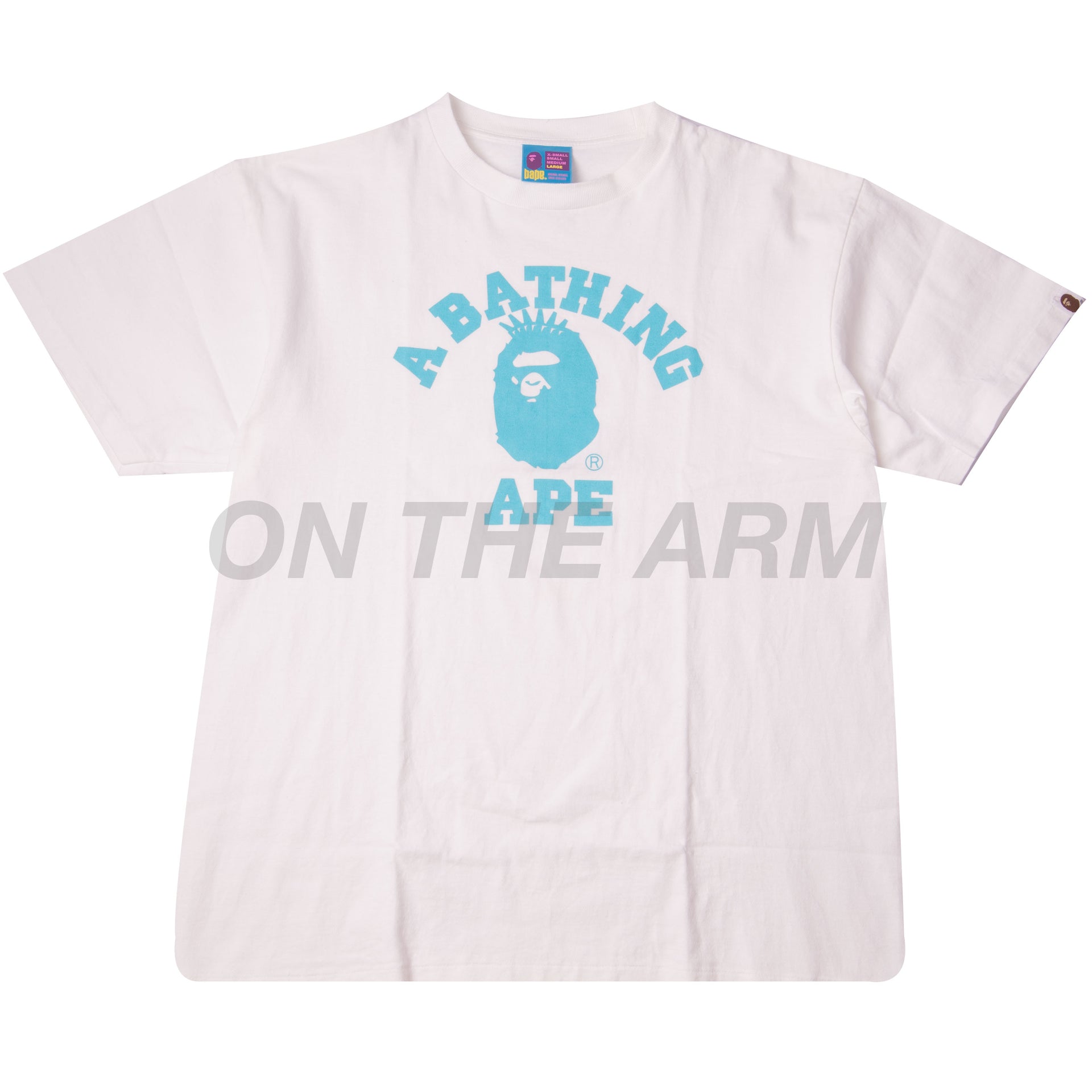 Bape White New York College Tee USED