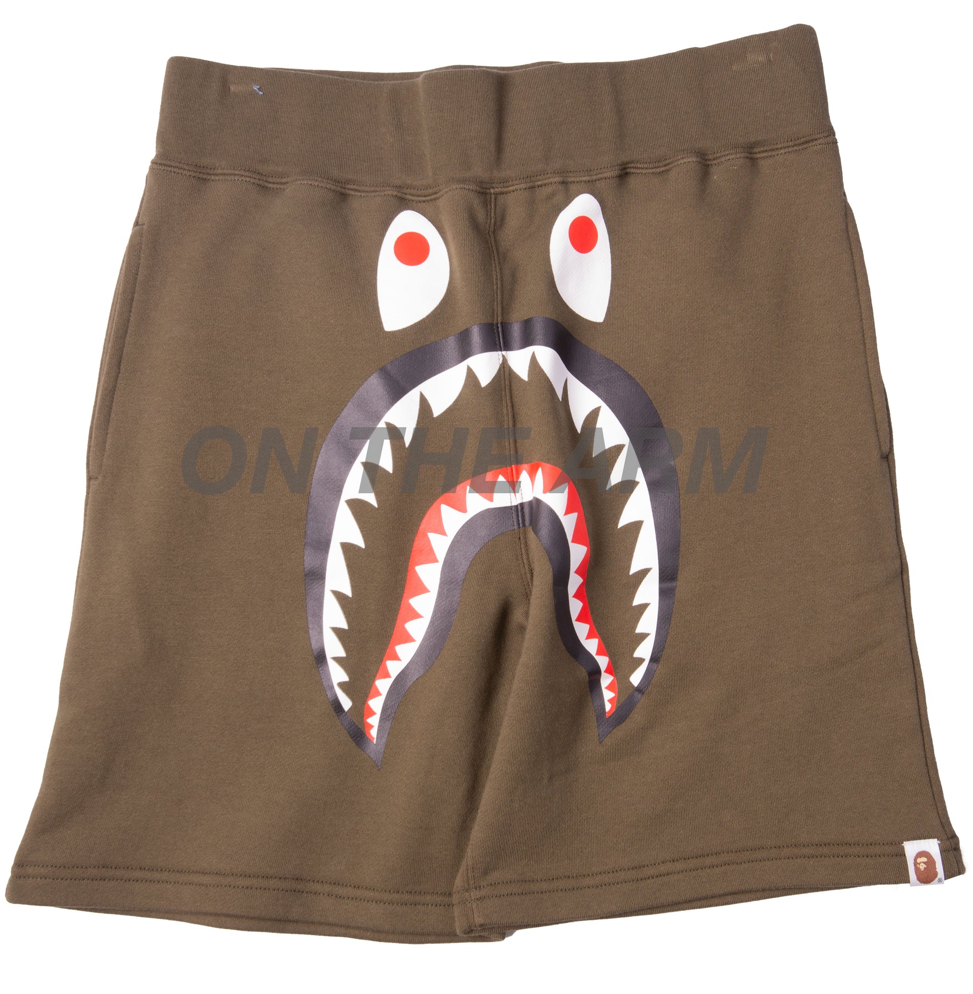 Bape Olive Shark Shorts