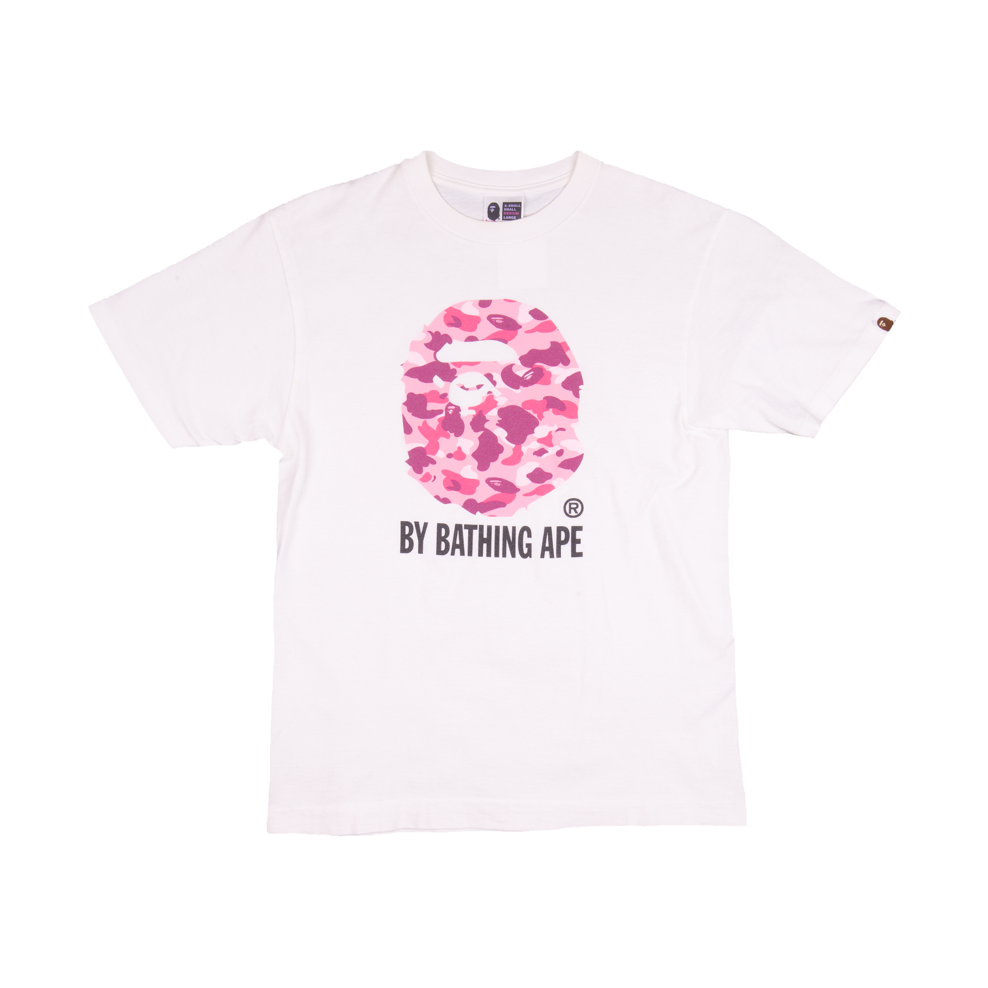 Bape White Pink Camo Apehead Tee