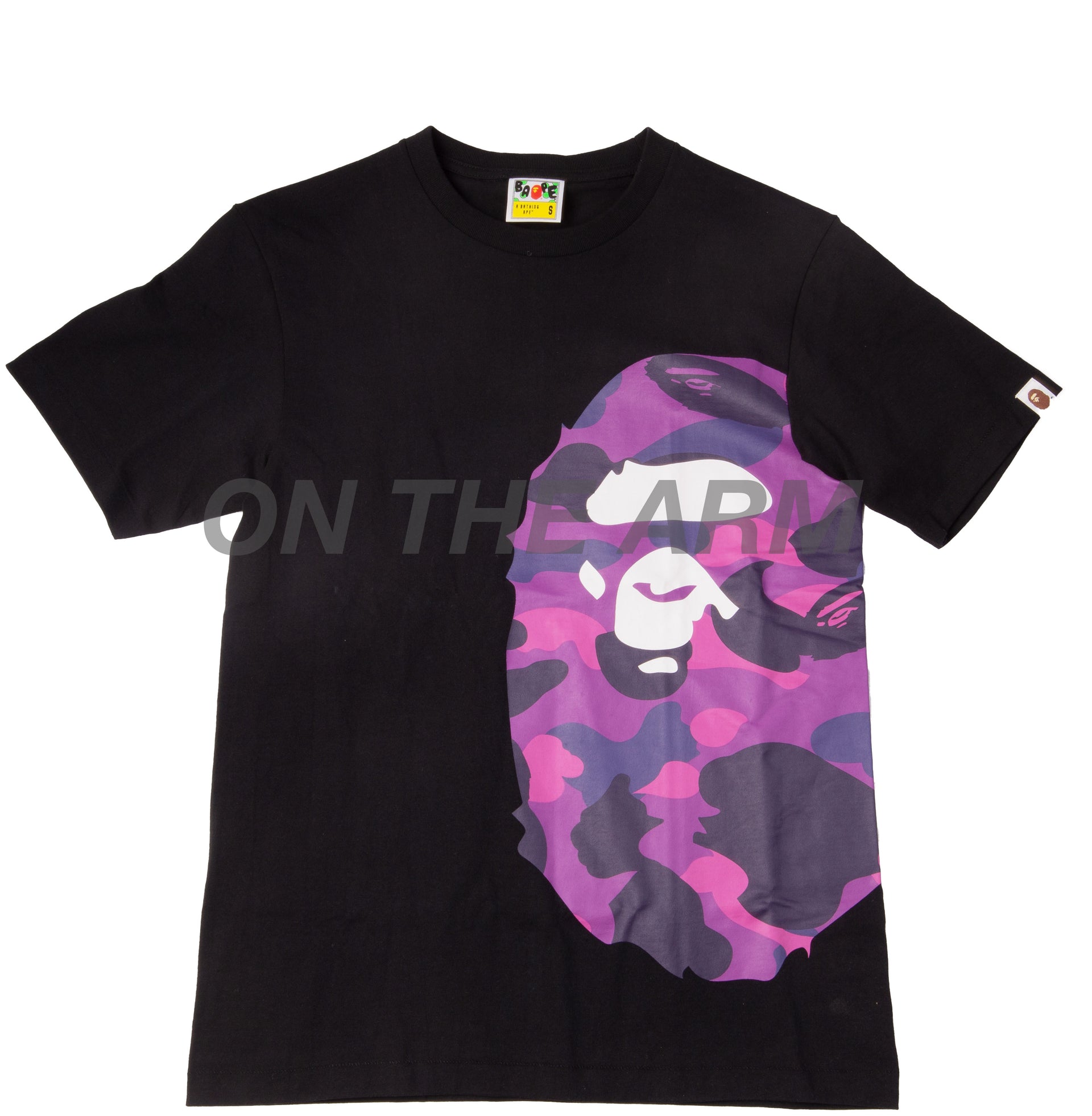 Bape Black/Purple Camo Side Ape Head Tee