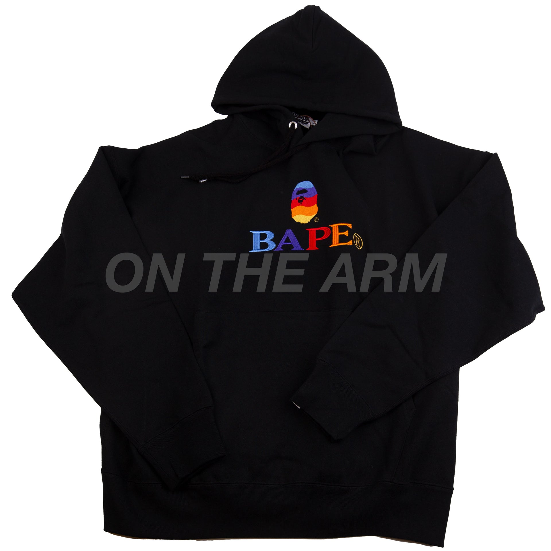 Bape Black Multicolor Logo Hoodie