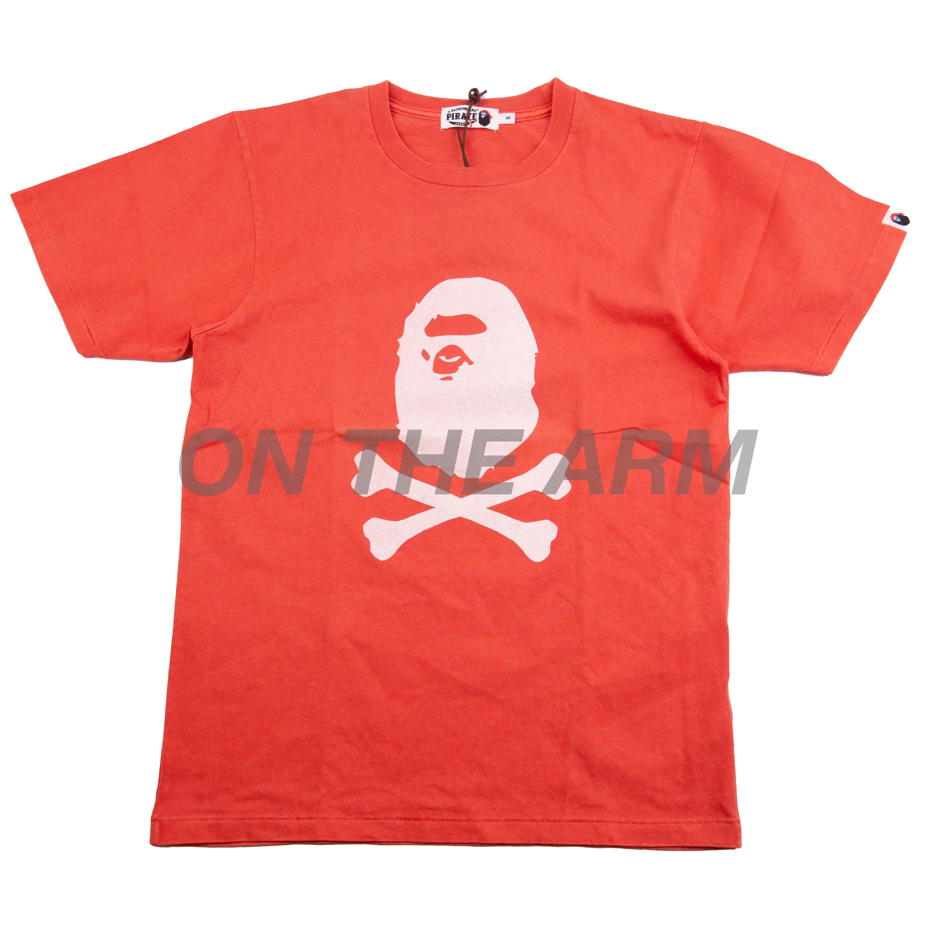 Bape Orange Pirate Store Ape Head Tee