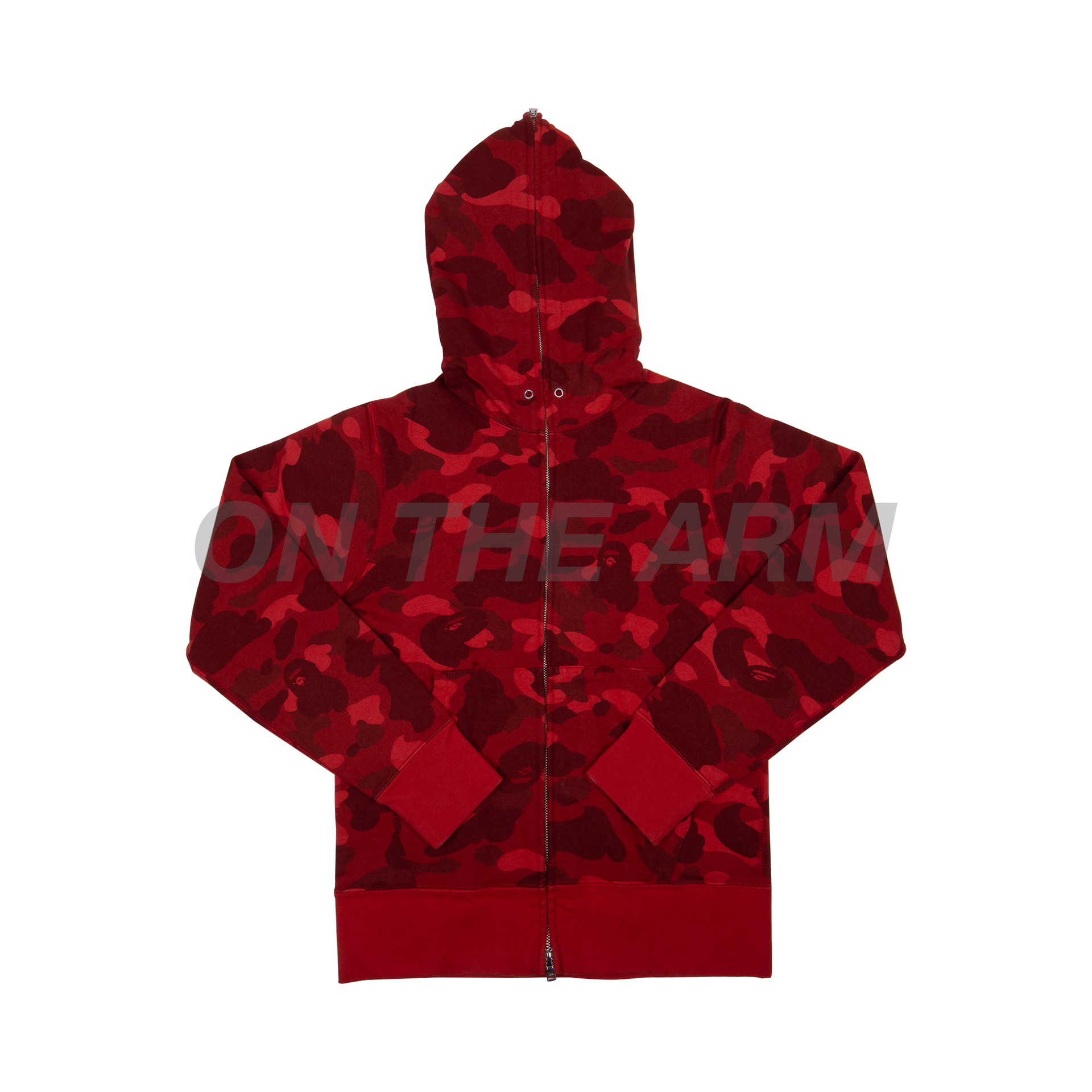 Bape Red Camo Zip Up