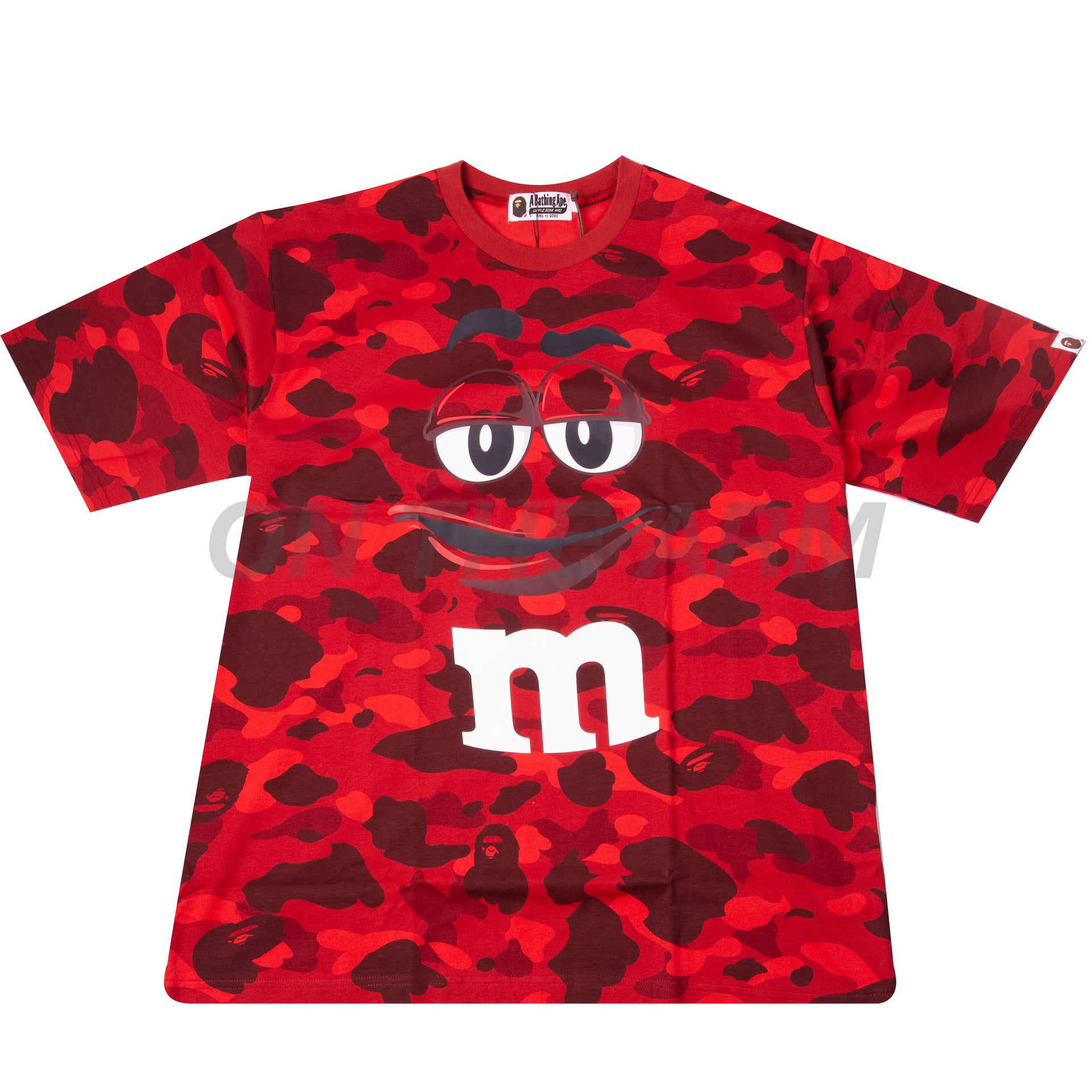 Bape Red M&M Color Camo Tee