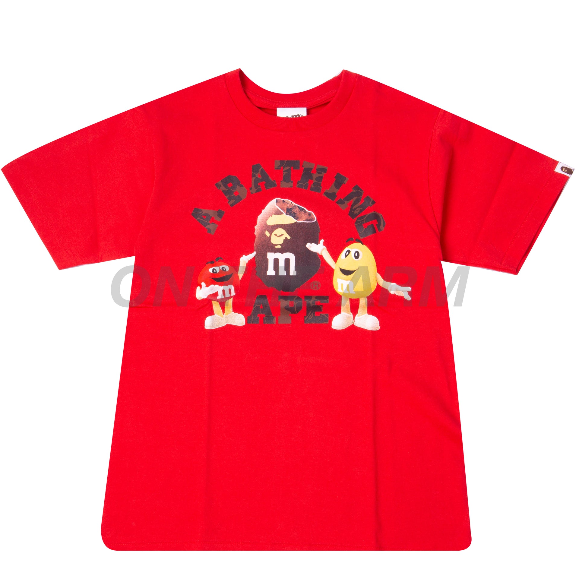 Bape Red M&M College Tee