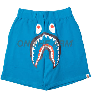 Bape Blue Wide Fit Shark Shorts