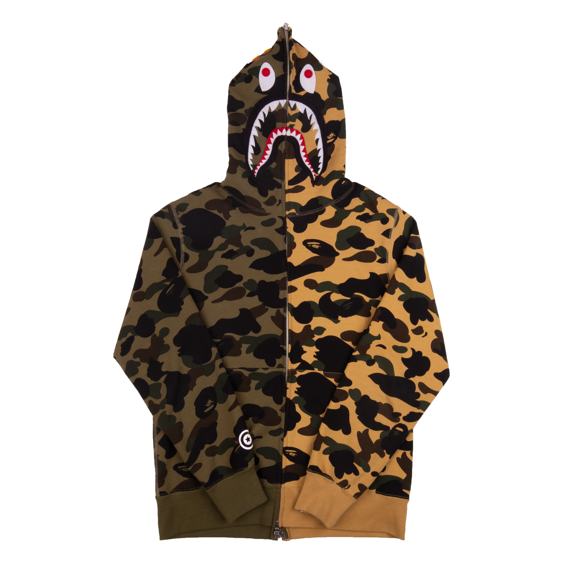Bape Split Camo Shark Zip Up