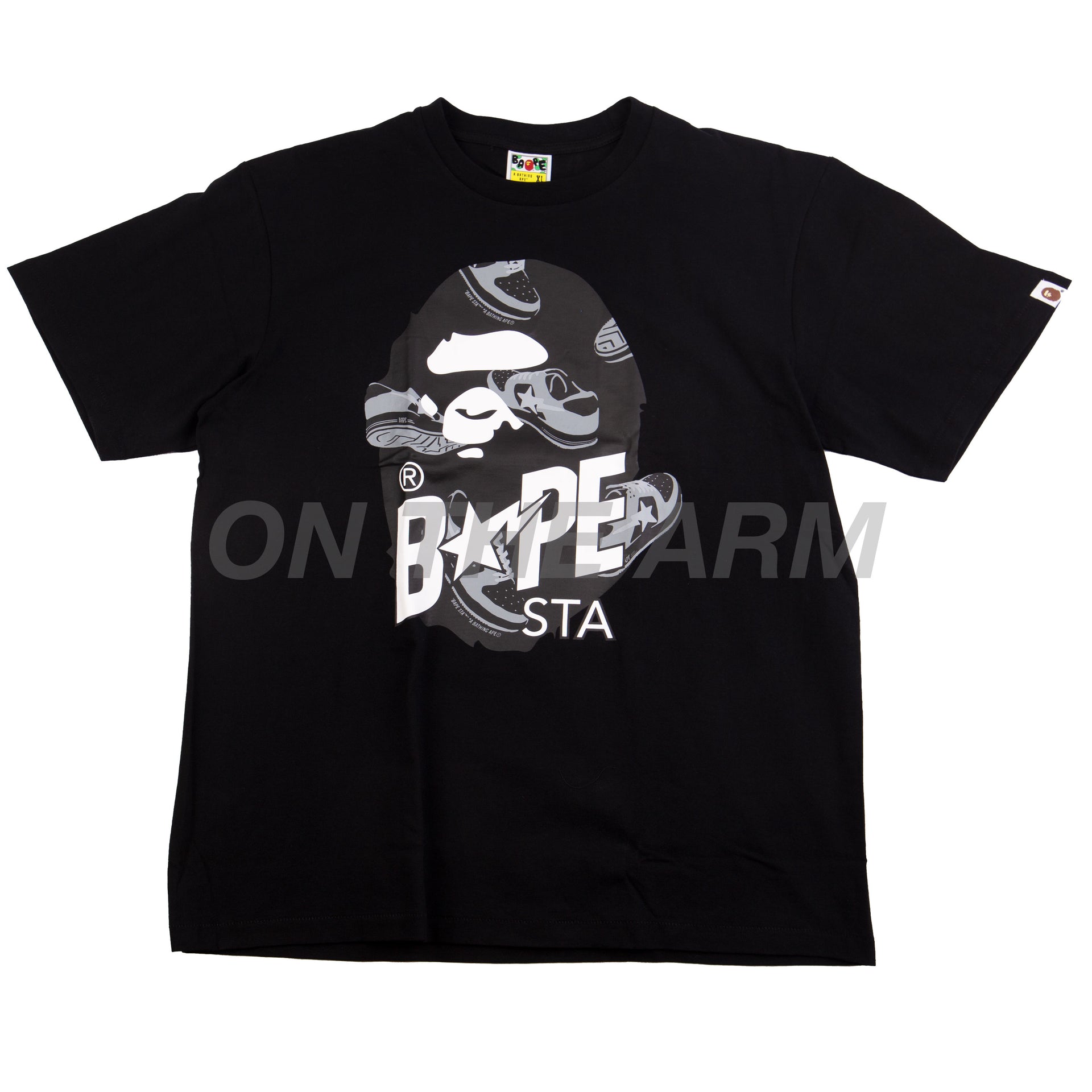 Bape Black Random Bapesta Relaxed Fit Tee
