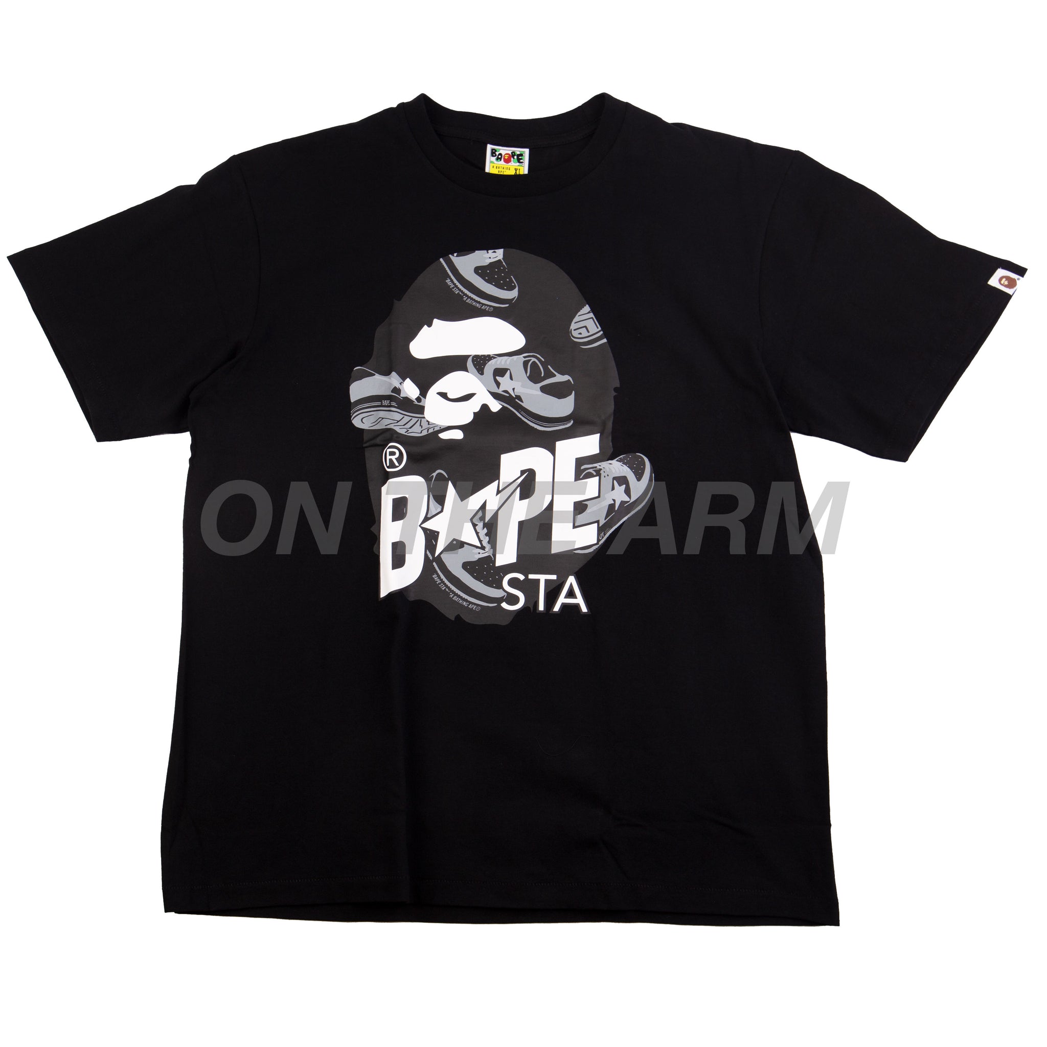 Bape Black Random Bapesta Relaxed Fit Tee