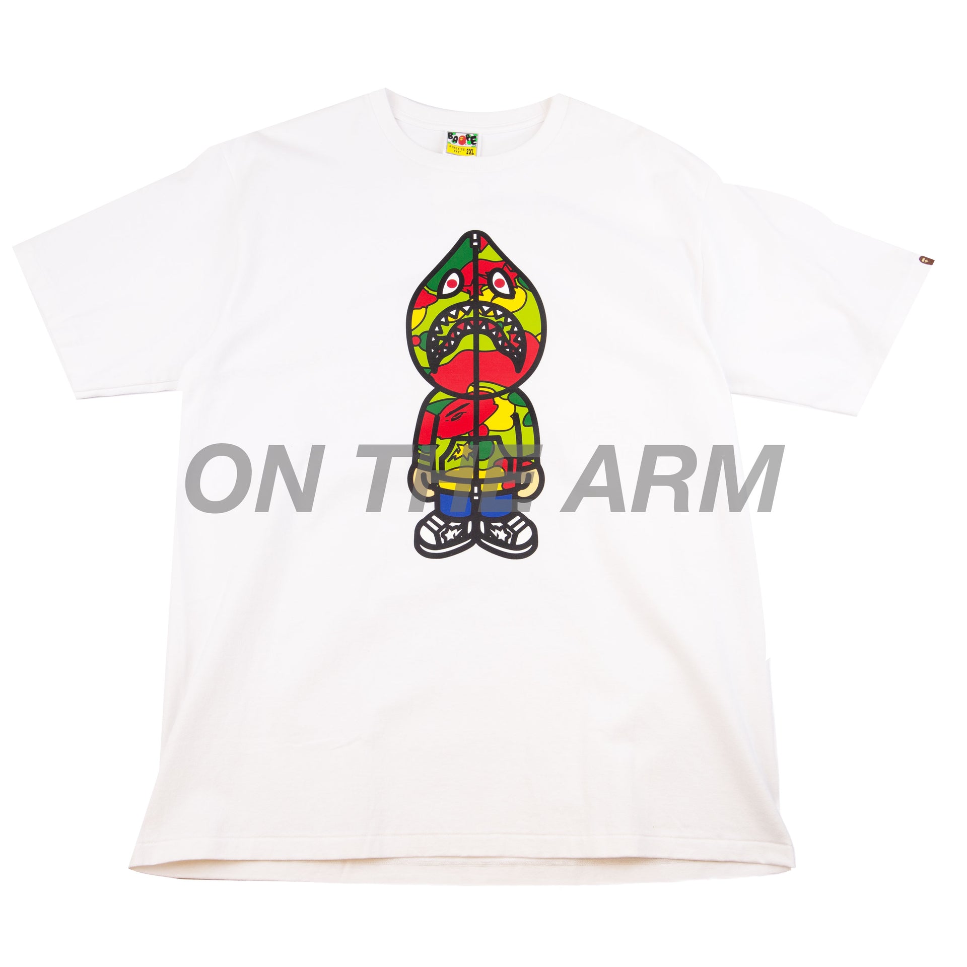 Bape White/Multi Sta Camo Classic Milo Tee