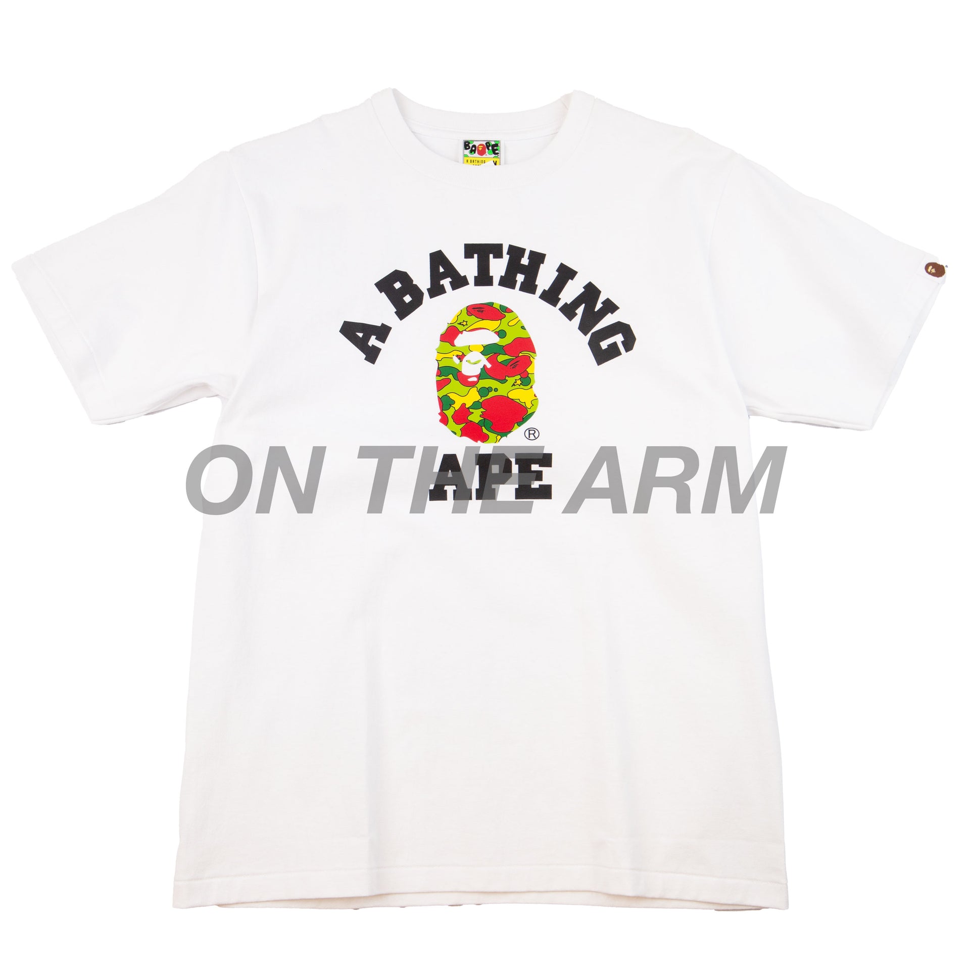 Bape White/Multi Sta Camo College Tee
